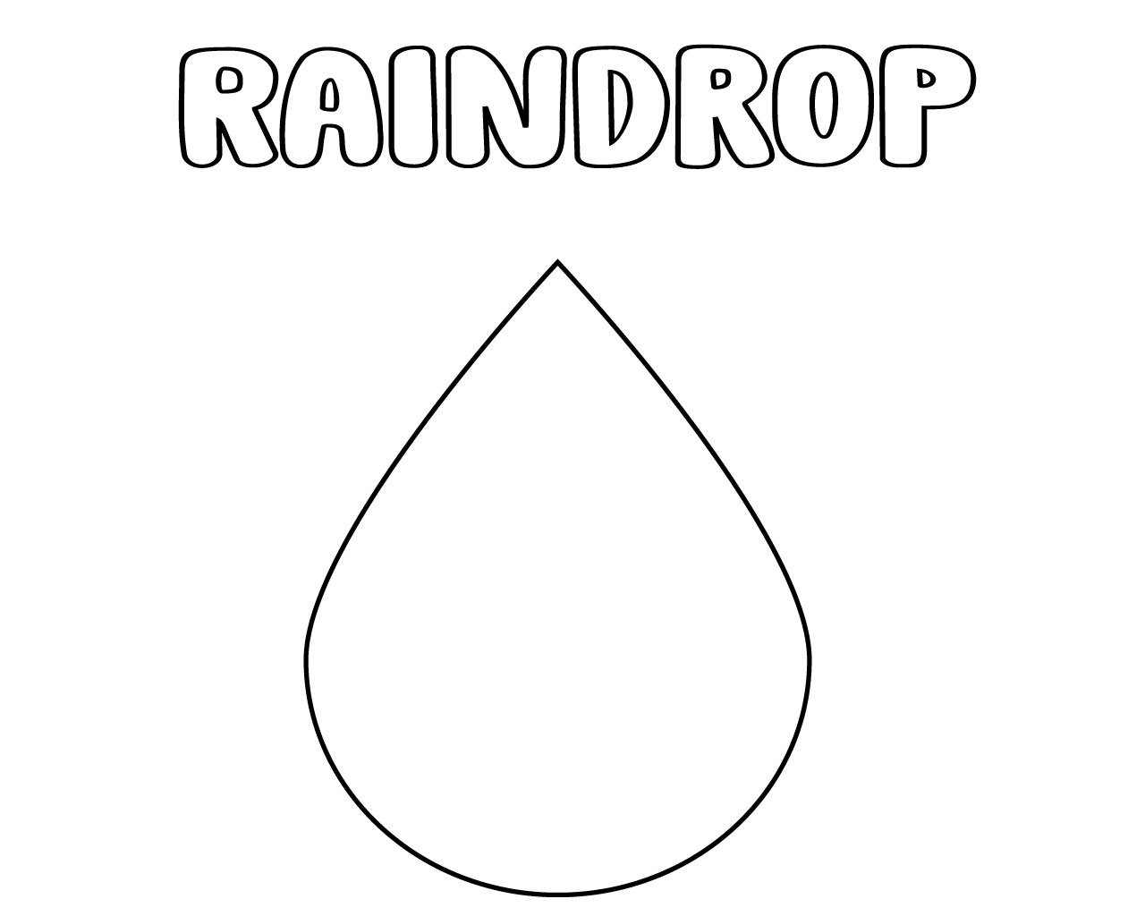 Raindrop Coloring Pages Raindrop Coloring Pages Printable Online
