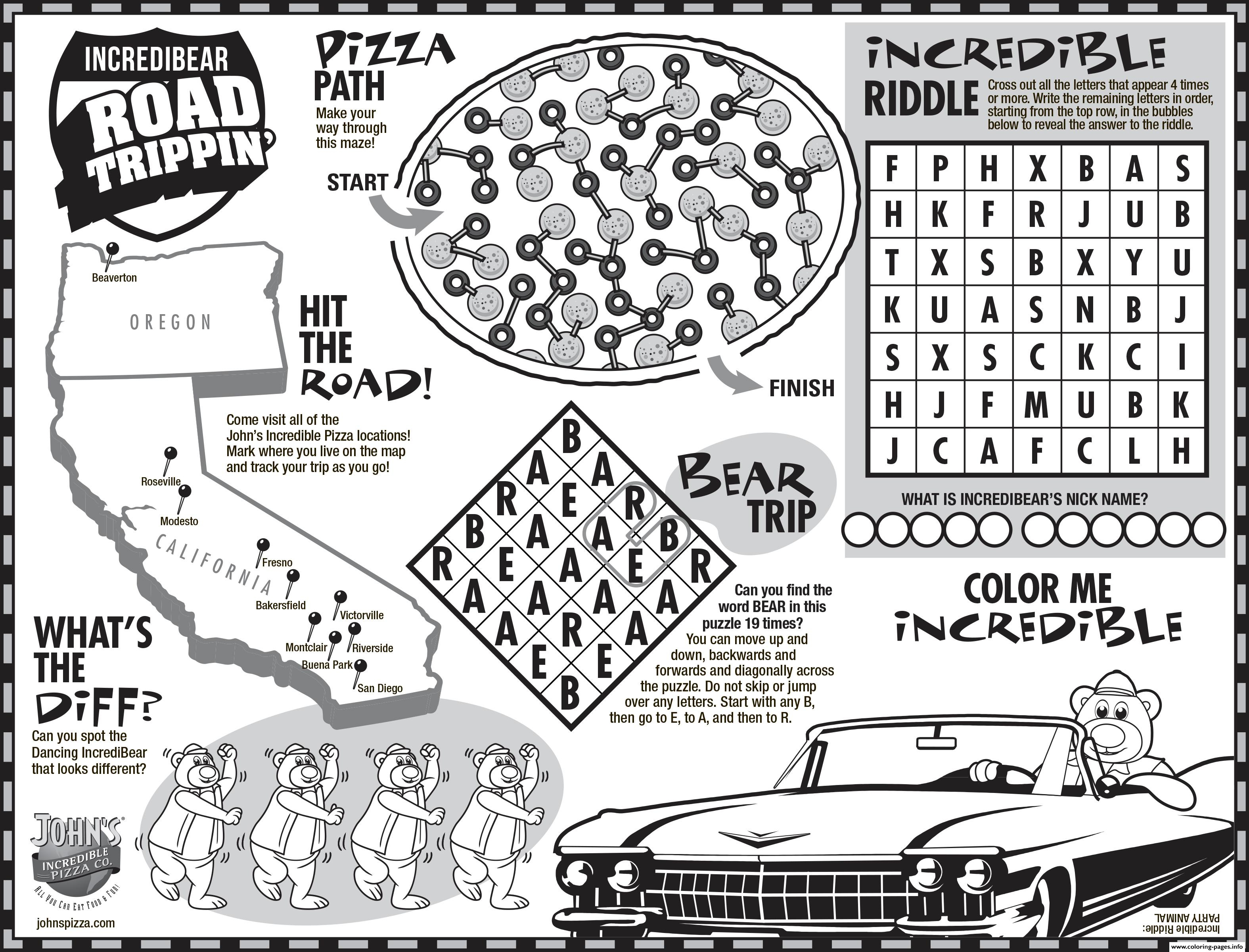 Road Trip Coloring Pages Keep The Kids Busy With Johns Road Trip Coloring Pages Printable