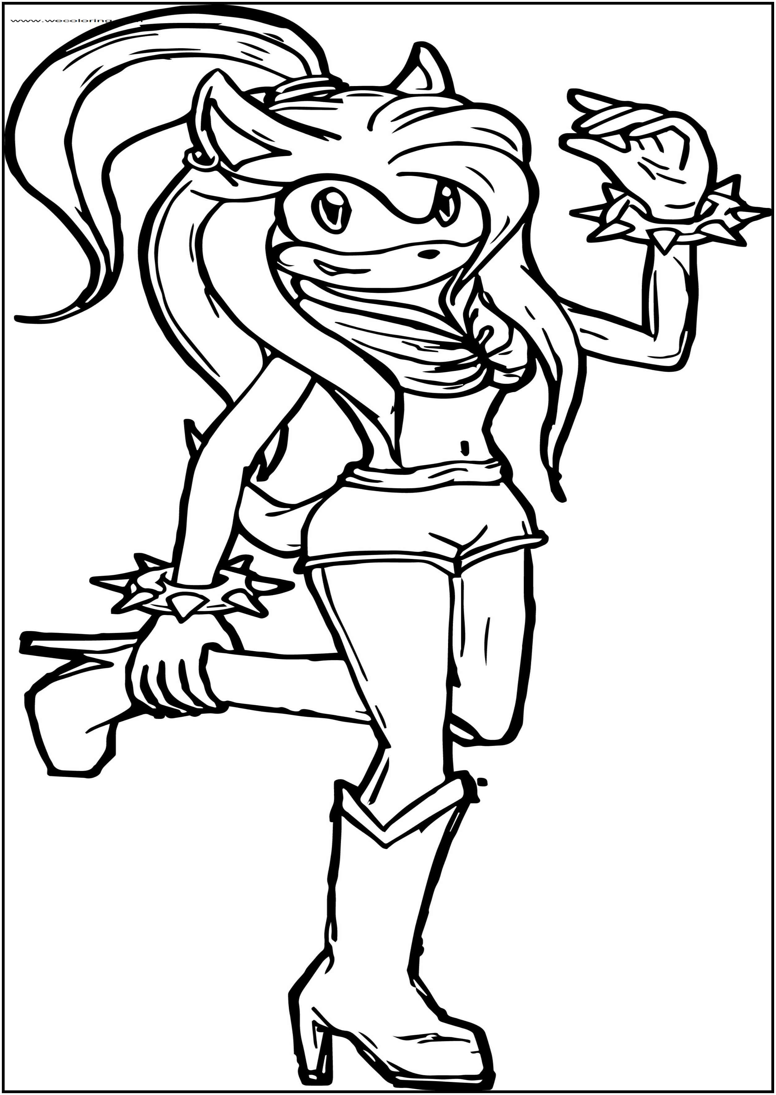 Rock Coloring Page Adult Amy Rose Rock N Roll The Cruelone Coloring Page Wecoloring