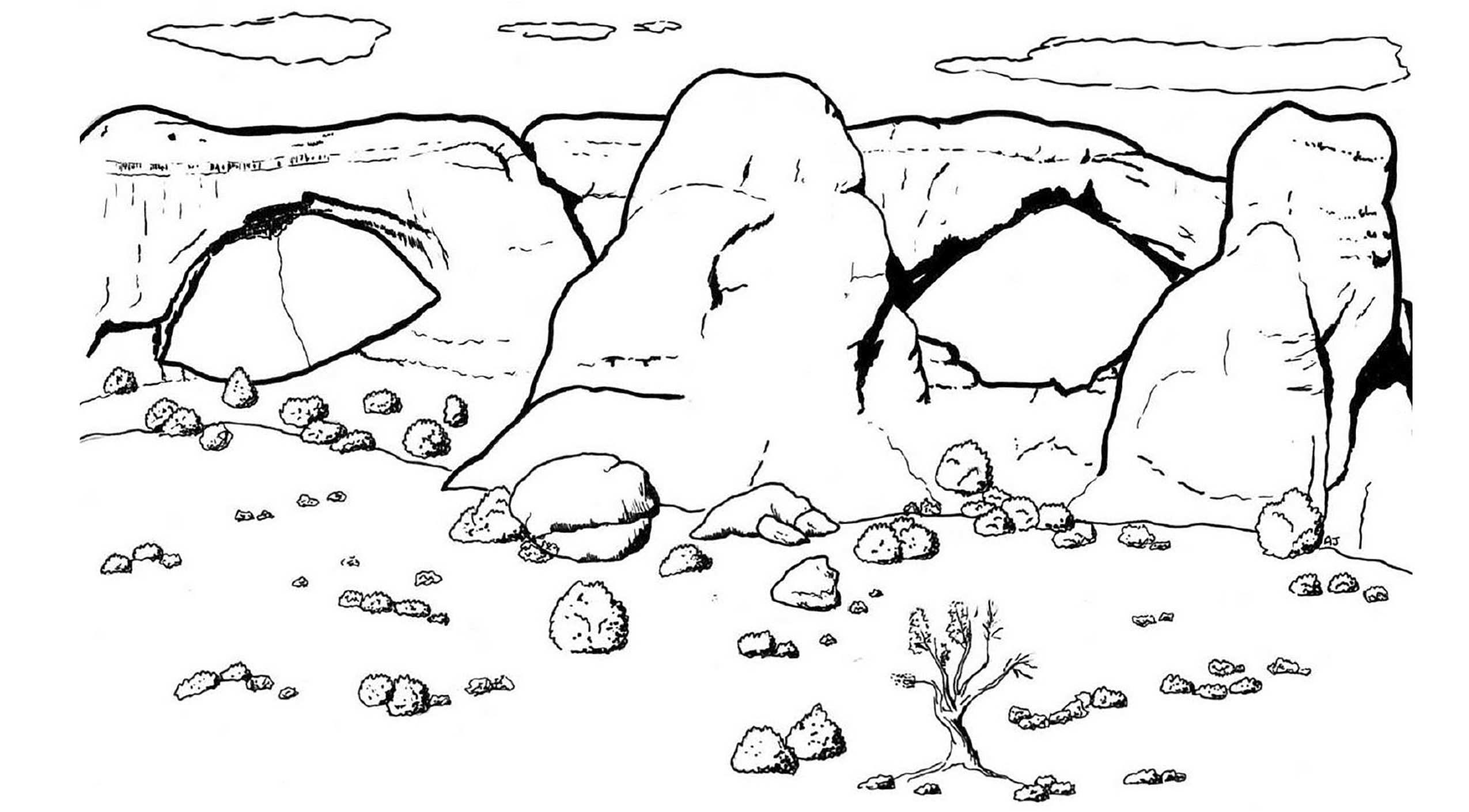 Rock Coloring Page Coloring Pages Arches National Park Us National Park Service