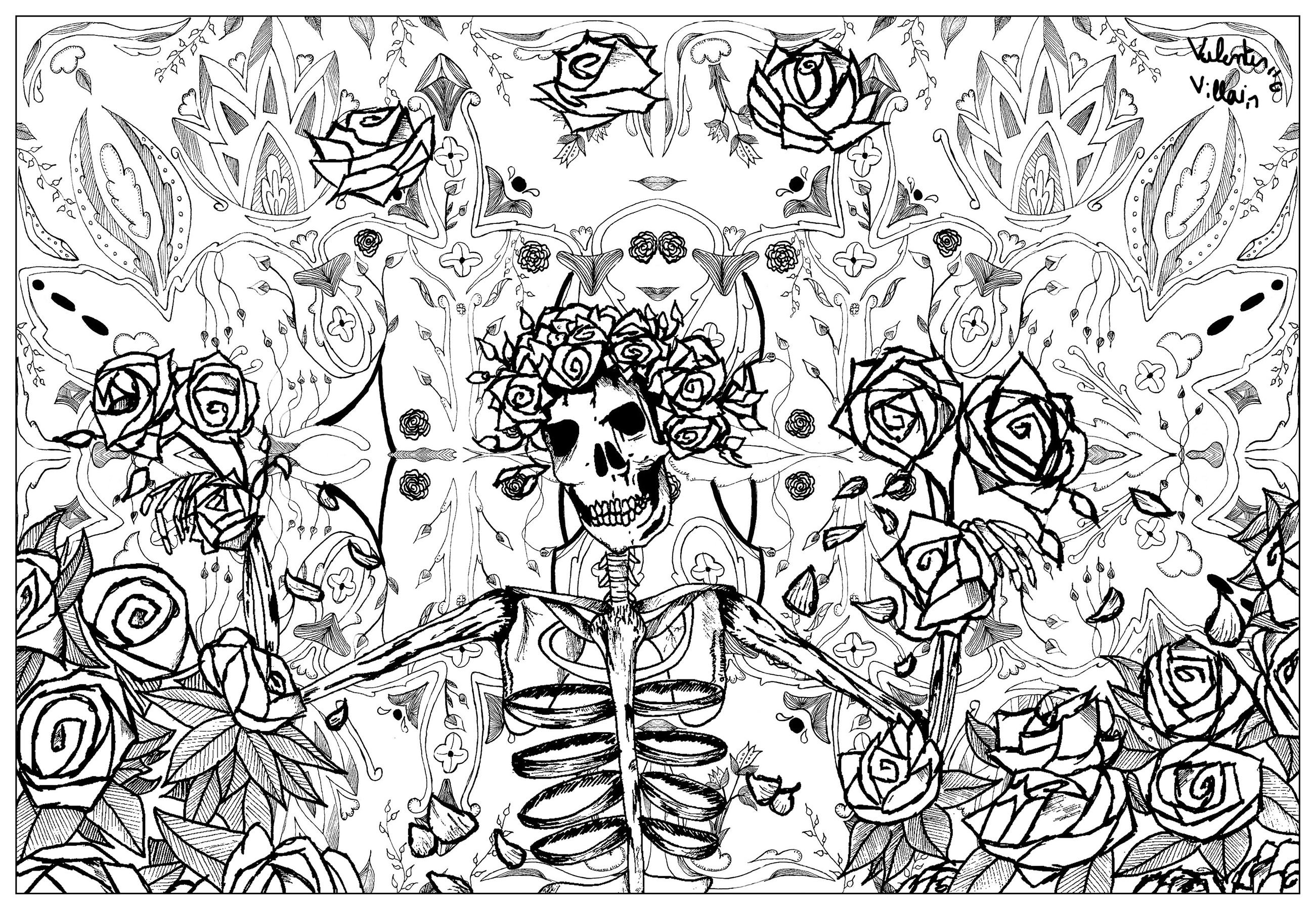 Rock Coloring Page Grateful Dead Art Psychedelic Adult Coloring Pages