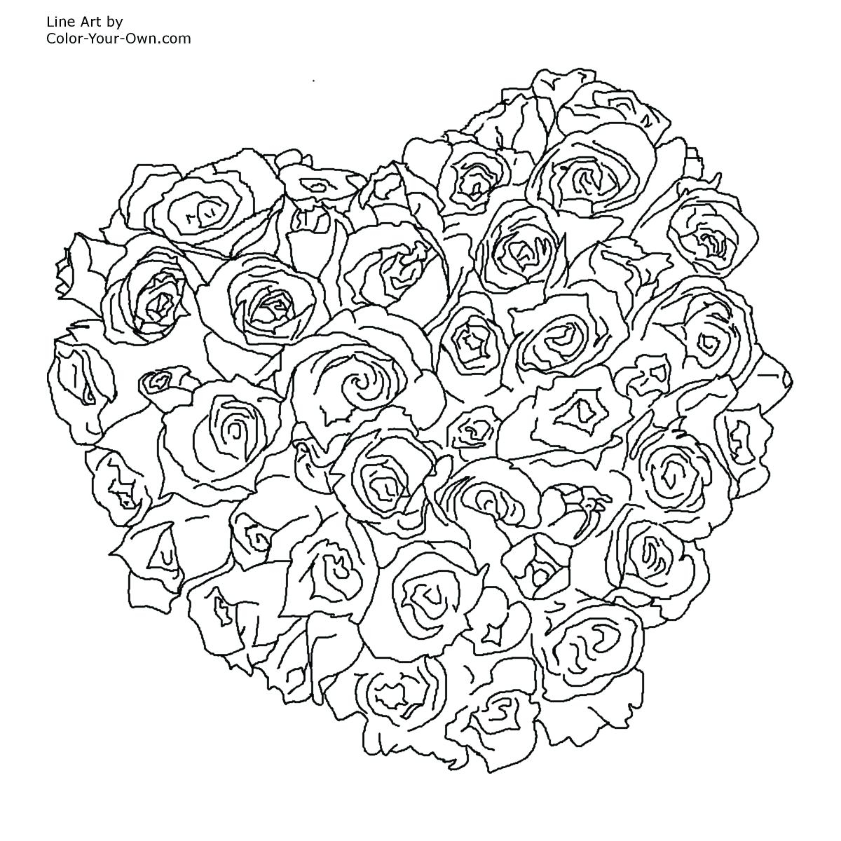 Roses And Hearts Coloring Pages Printable Coloring Sheets Roses Codeadventuresco