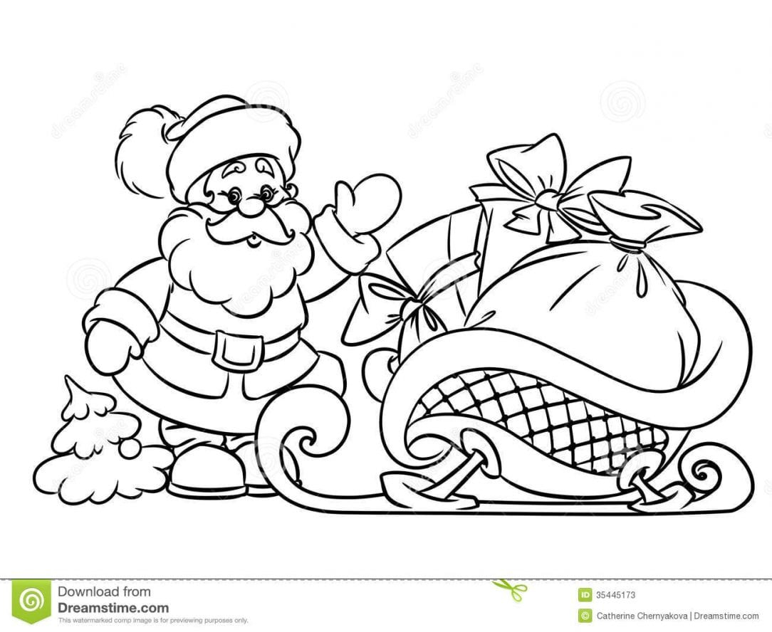 Santa Claus In Sleigh Coloring Page Free Printable Coloring Pages Of Santa Claus And Reindeer Christmas