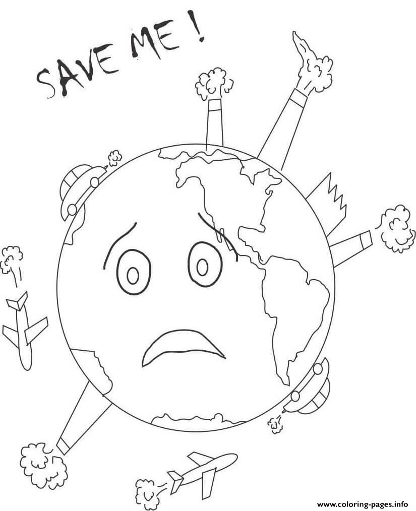 Save The Earth Coloring Pages Earth Day Save Me Coloring Pages Printable