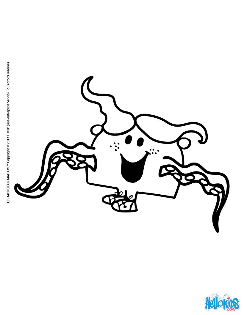 Sea Monster Coloring Pages Little Miss Sea Monster Coloring Pages Hellokids