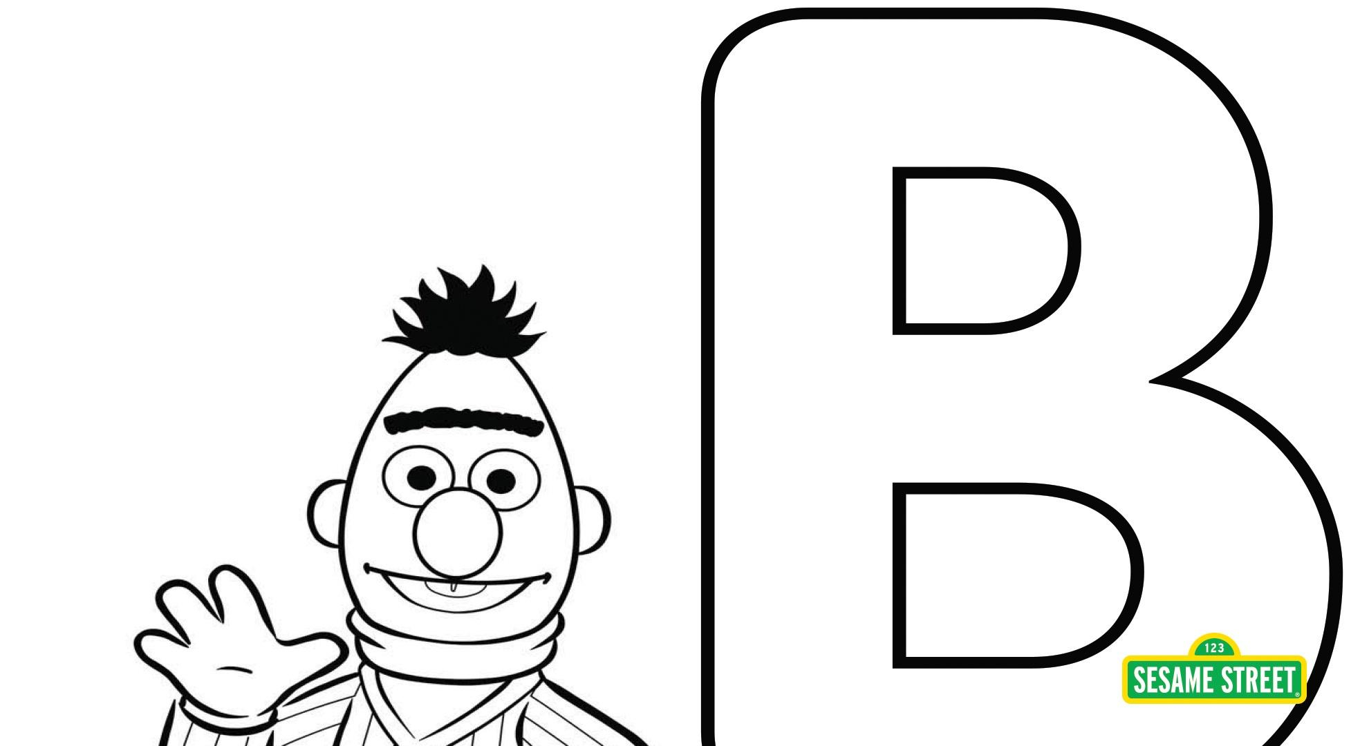 Sesame Street Sign Coloring Page Bert Coloring Page Printable Sesame Street Pbs Learningmedia