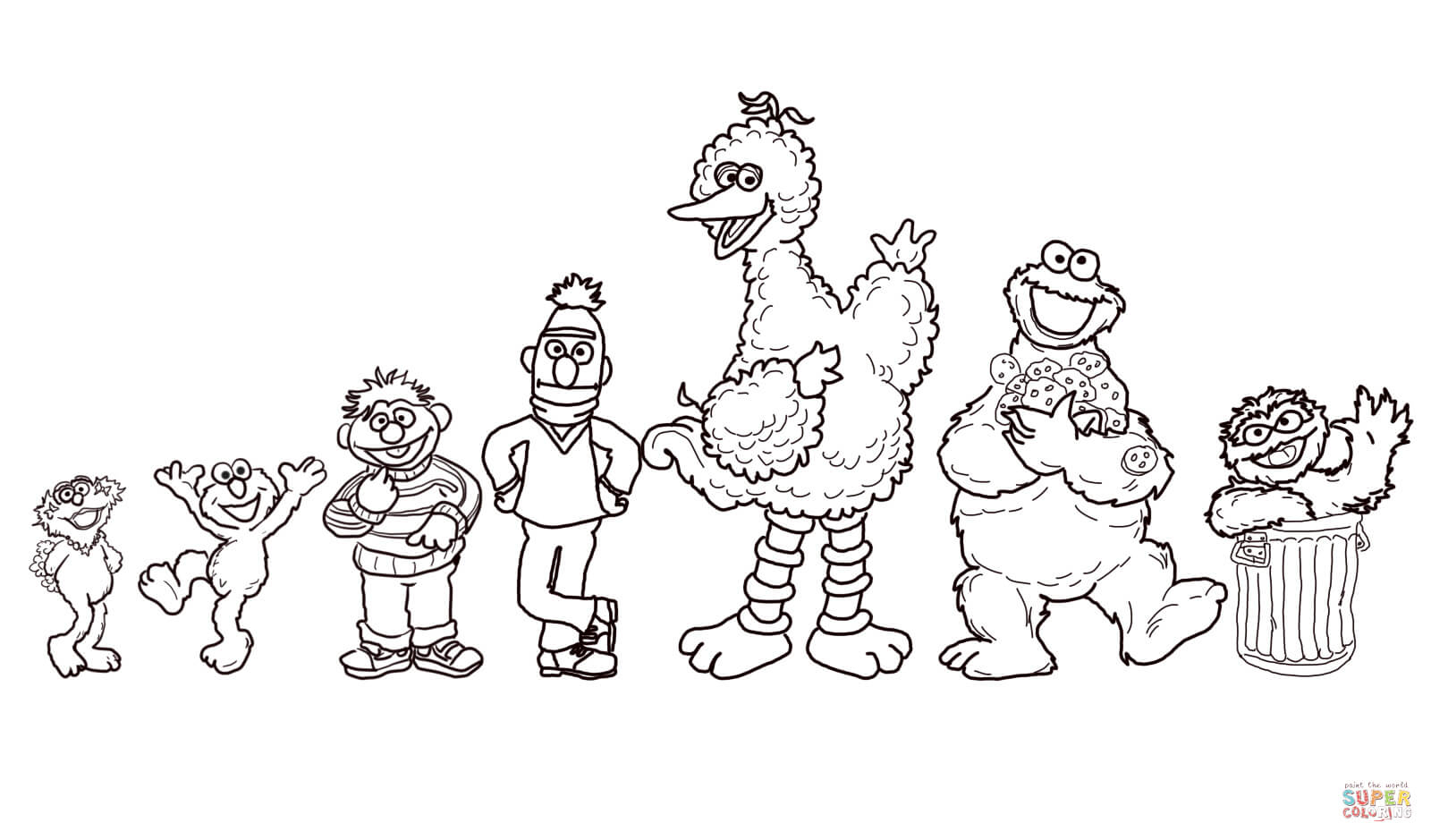Sesame Street Sign Coloring Page Sesame Street Characters Coloring Page Free Printable Coloring Pages