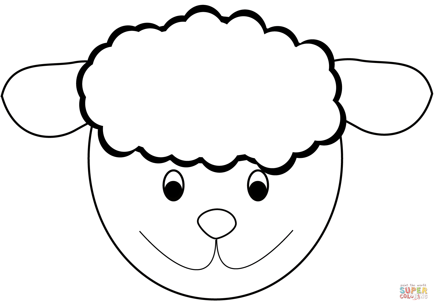 Sheep Face Coloring Page Sheep Head Coloring Page Free Printable Coloring Pages