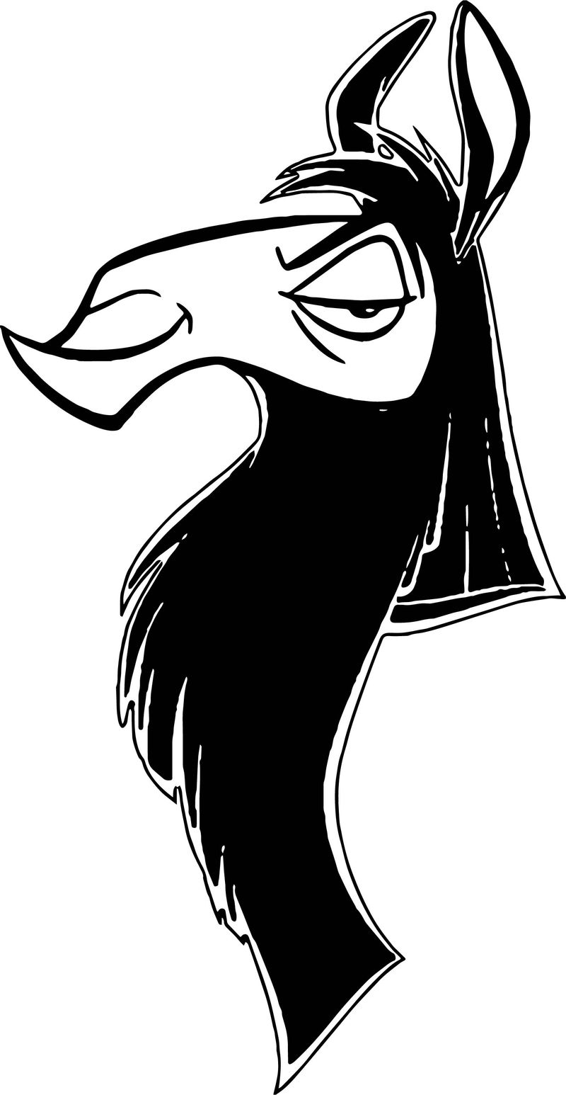 Sheep Face Coloring Page The Emperor New Groove Kuzco Sheep Face Disney Coloring Pages