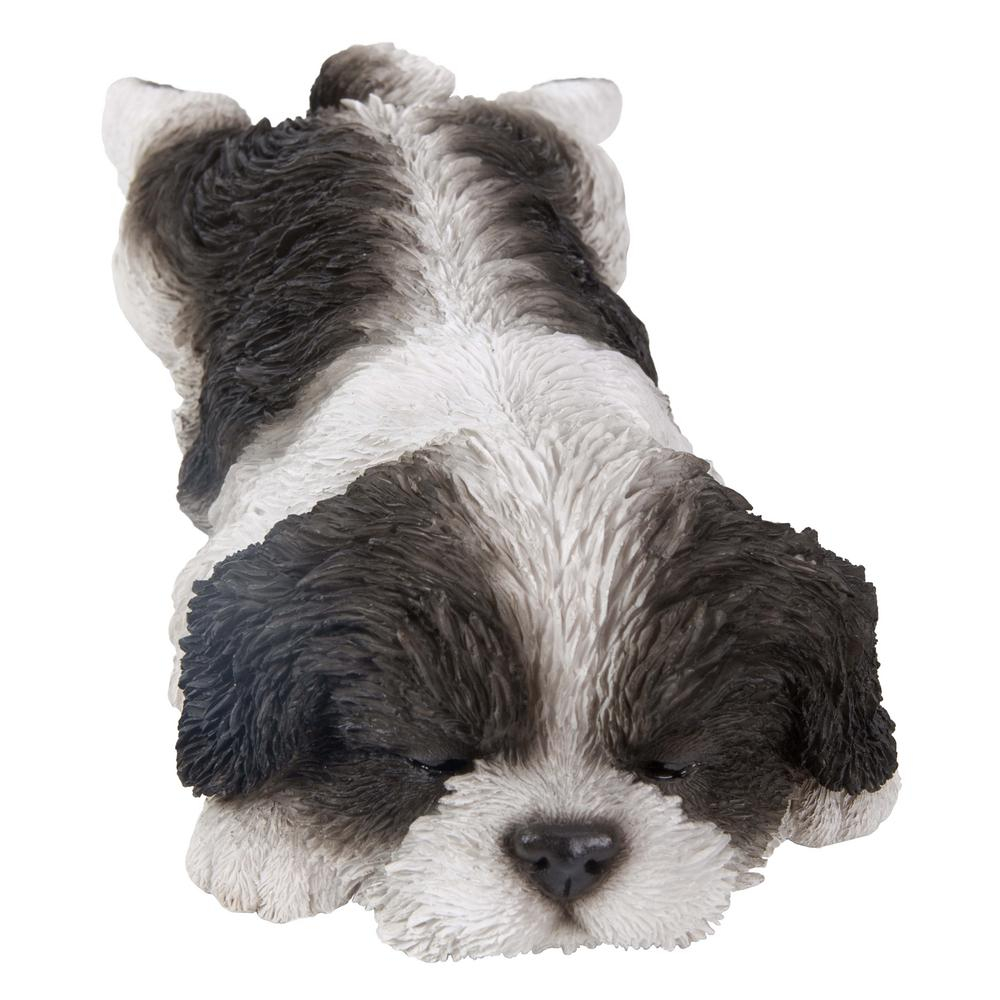 Shih Tzu Puppies Coloring Pages Hi Line Gift Black And White Shih Tzu Puppy Sleeping Statue