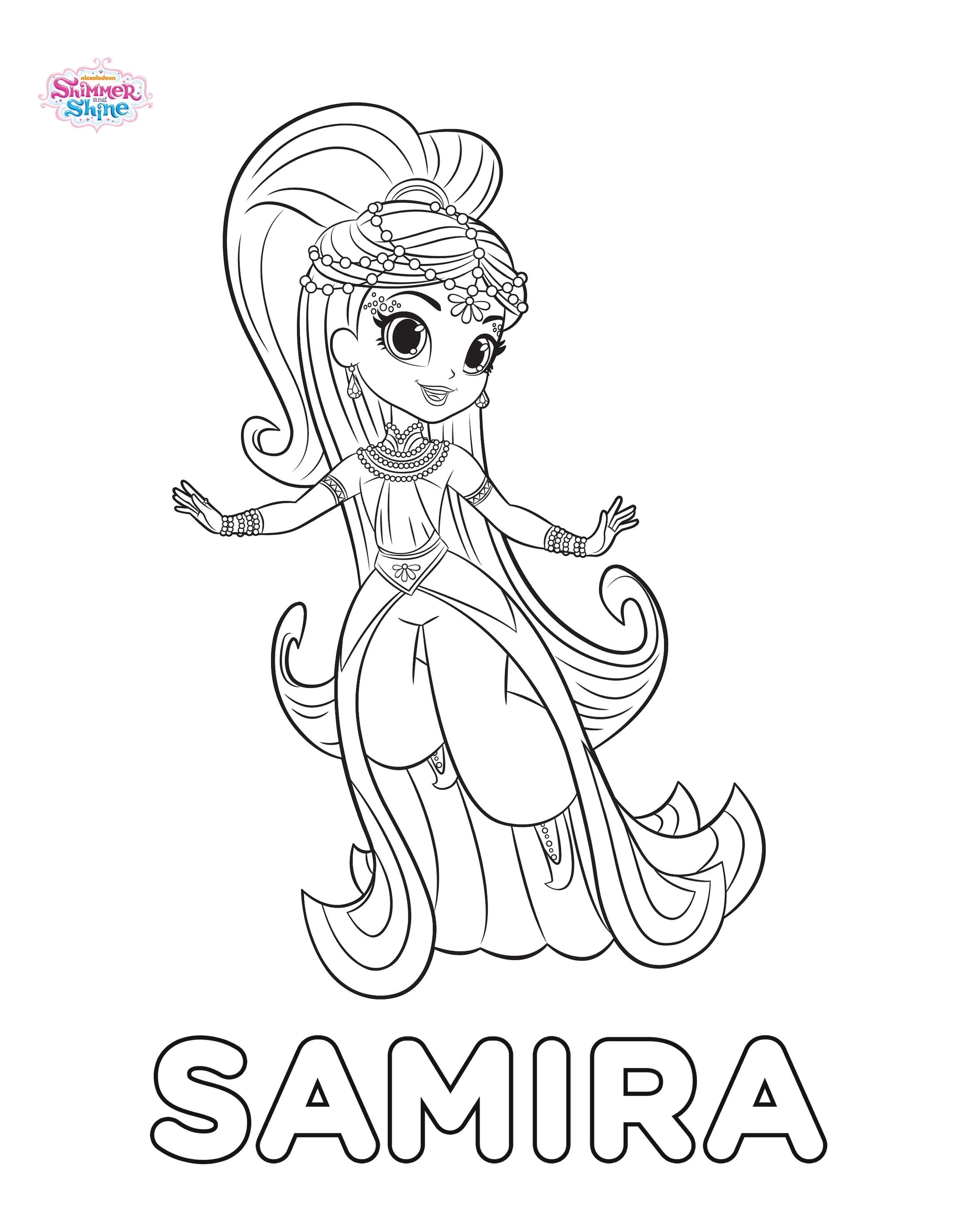 Shimmer And Shine Coloring Pages To Print Coloring Pages Shimmer And Shine At Getdrawings Free For