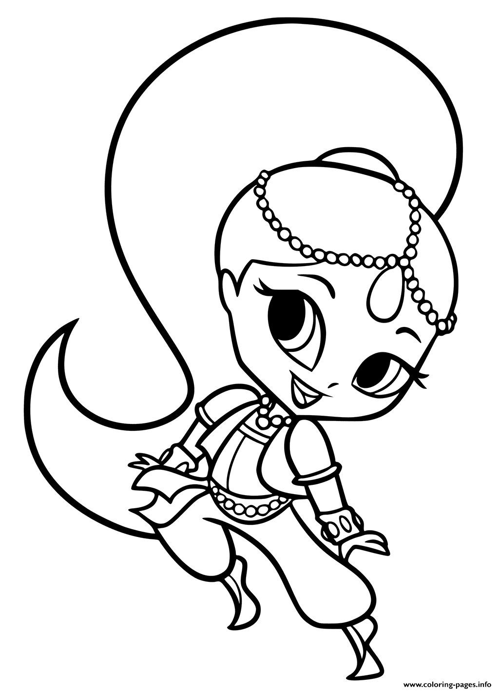 Shimmer And Shine Coloring Pages To Print Shimmer And Shine To Colour Shimmer Coloring Pages Printable