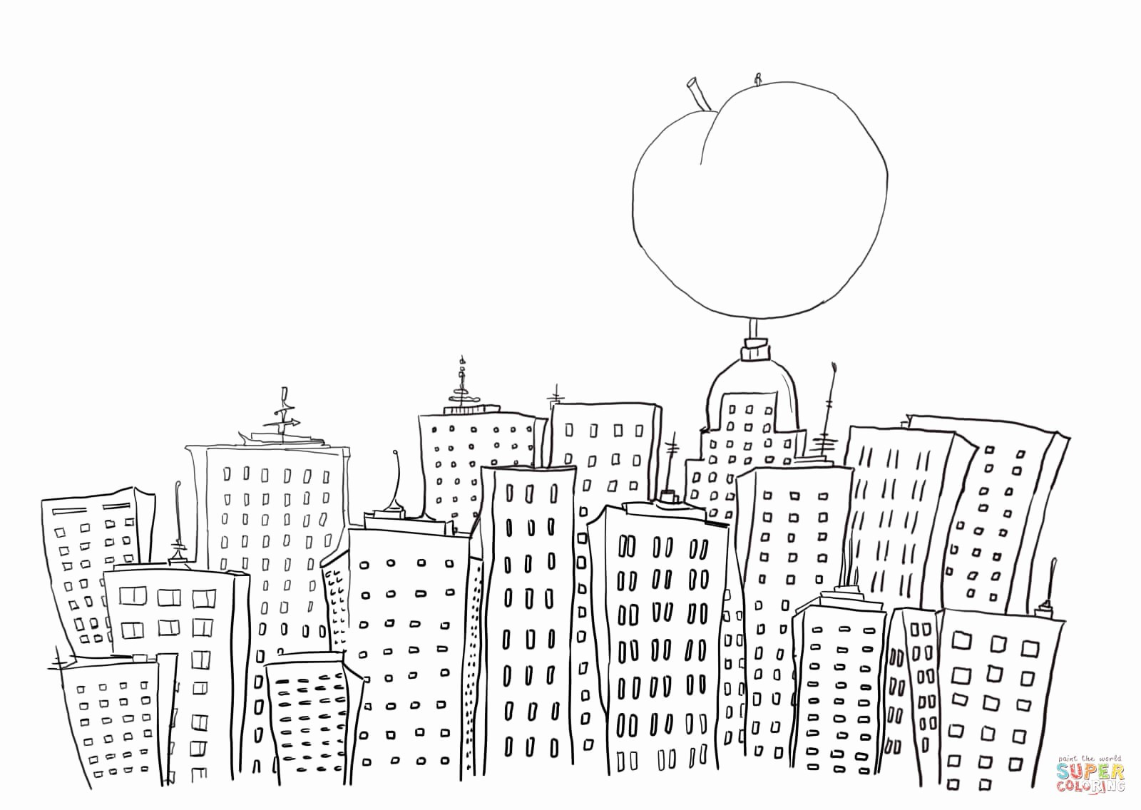 Skyline Coloring Pages New York City Coloring Pages For Kids Printable Coloring Page For Kids