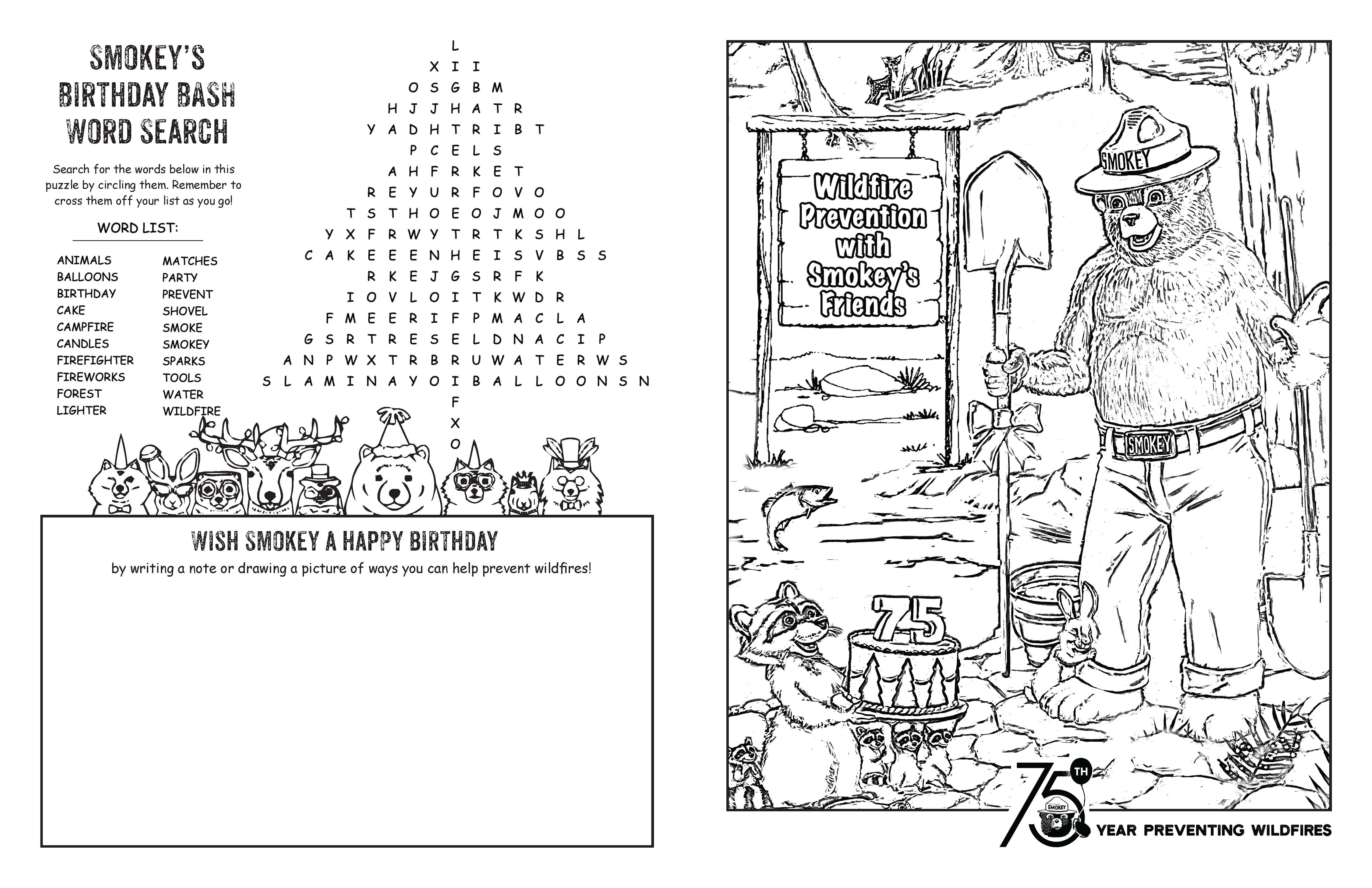 Smokey The Bear Coloring Pages Event Materials Smokey Bear Campaign Toolkit