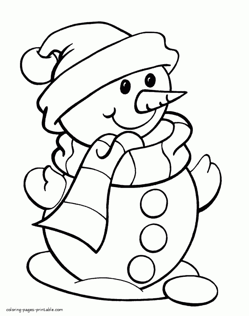 Snowmen Coloring Pages Snowman Coloring Page Hollyelizabethfox