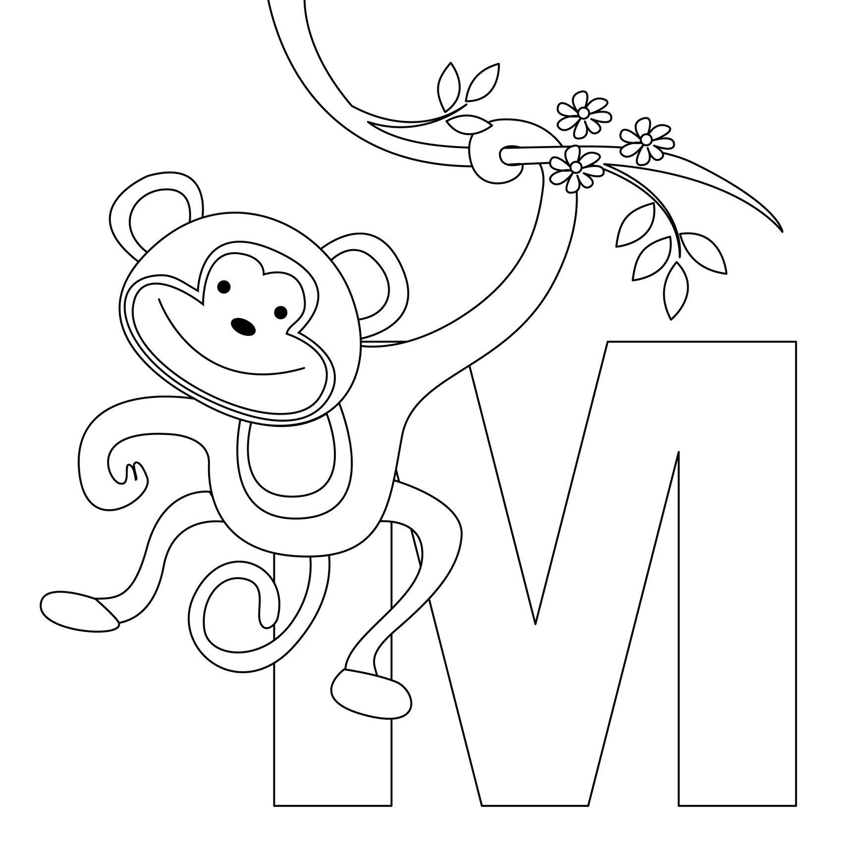 Sock Monkey Coloring Page Easy Monkey Coloring Page Printable Coloring Page For Kids