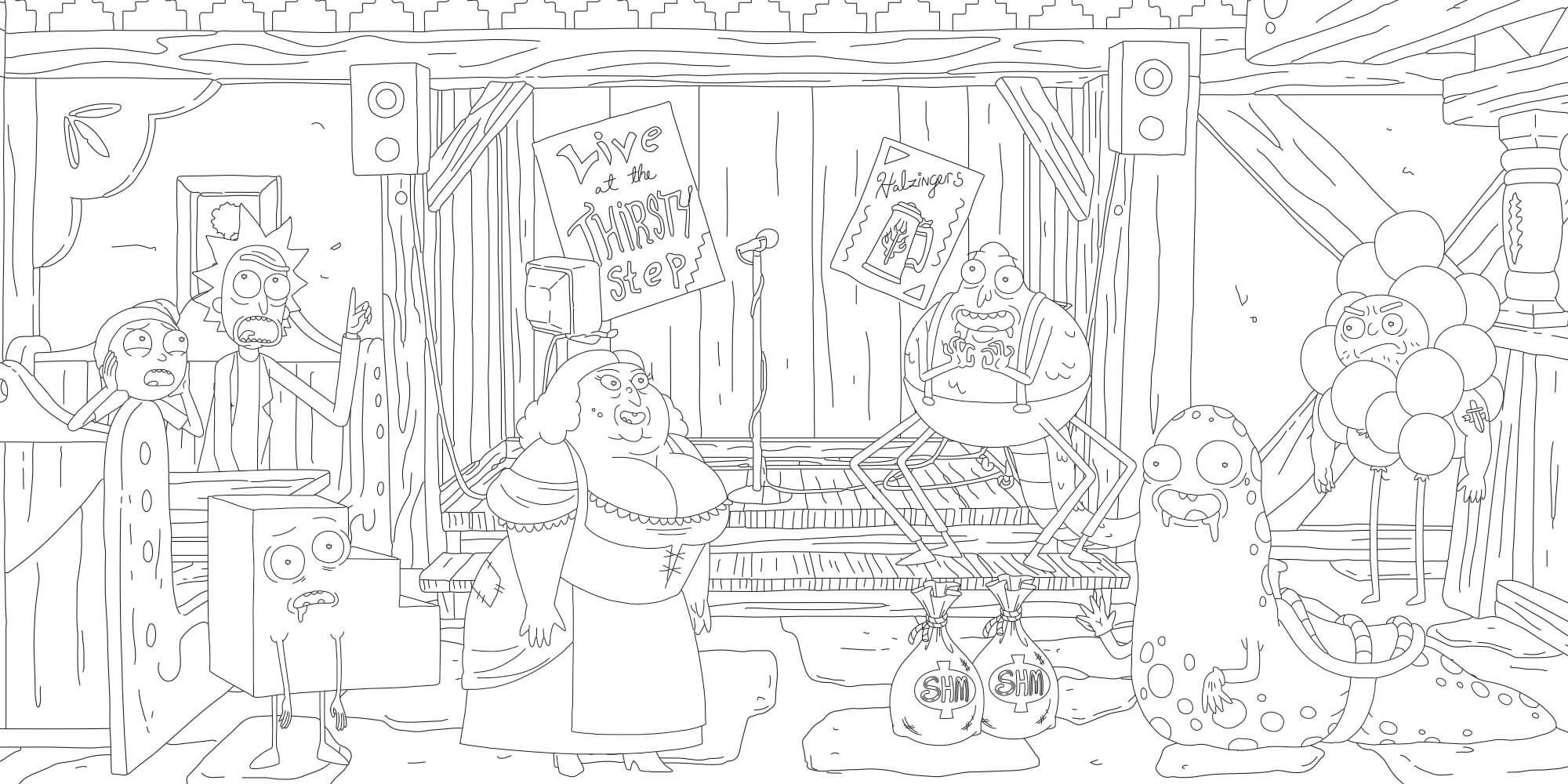 South Park Coloring Page Coloring Rick Andrty Coloring Pages Lezincnyc Free Printable South