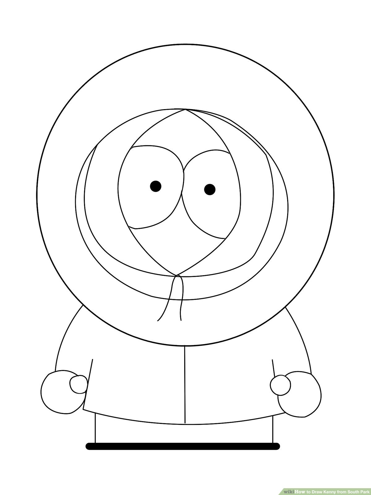 South Park Coloring Page How To Draw Kenny From South Park With Pictures Wikihow