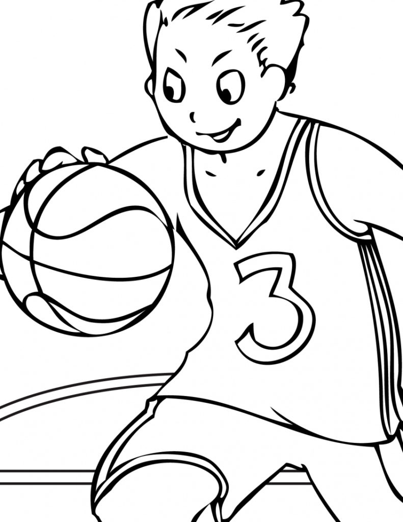 Sports Coloring Book Pages Coloring Book World Staggering Basketball Coloring Sheets Player