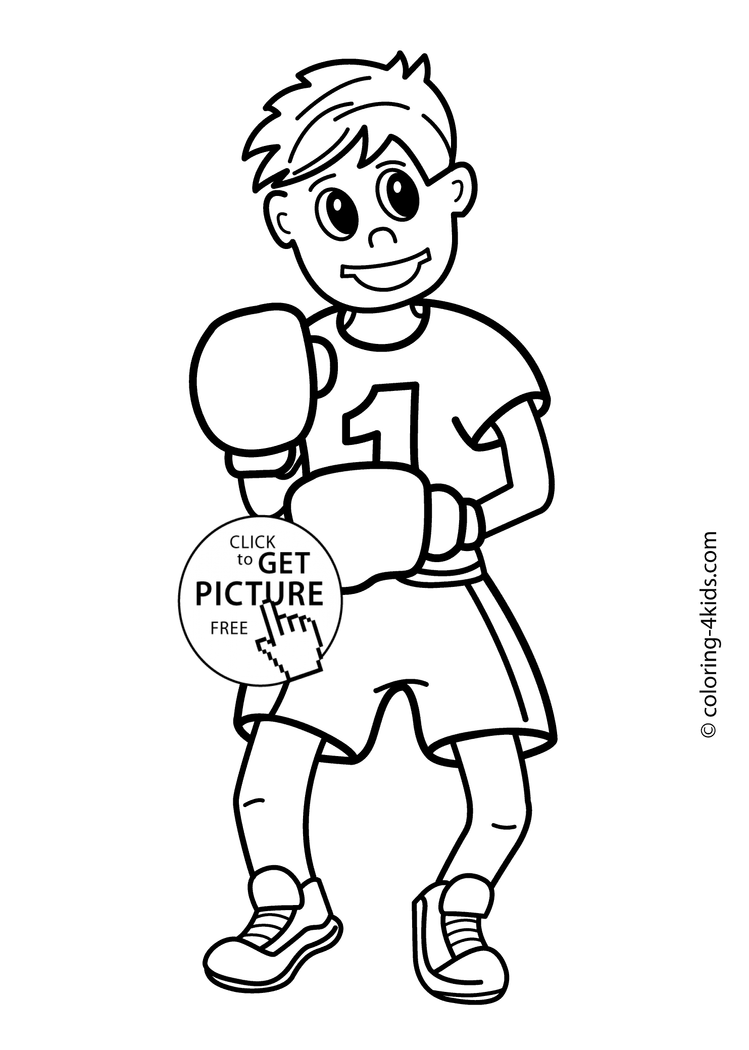 Sports Coloring Book Pages Coloring Ideas Sport Boks Boxing Coloring Page For Kids Printable