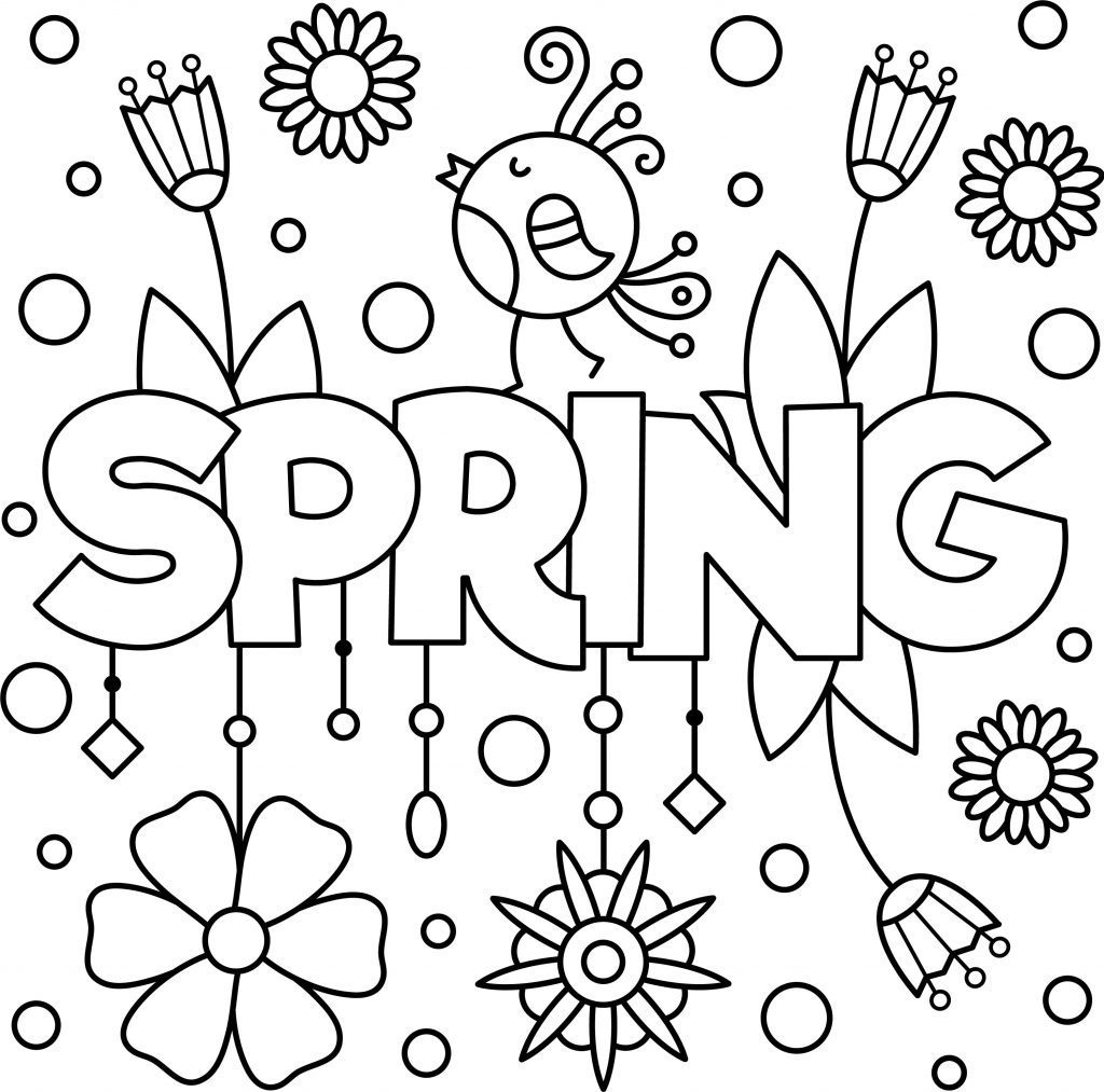 Spring Coloring Pages Coloring Book 43 Printable Spring Coloring Pages Picture Ideas