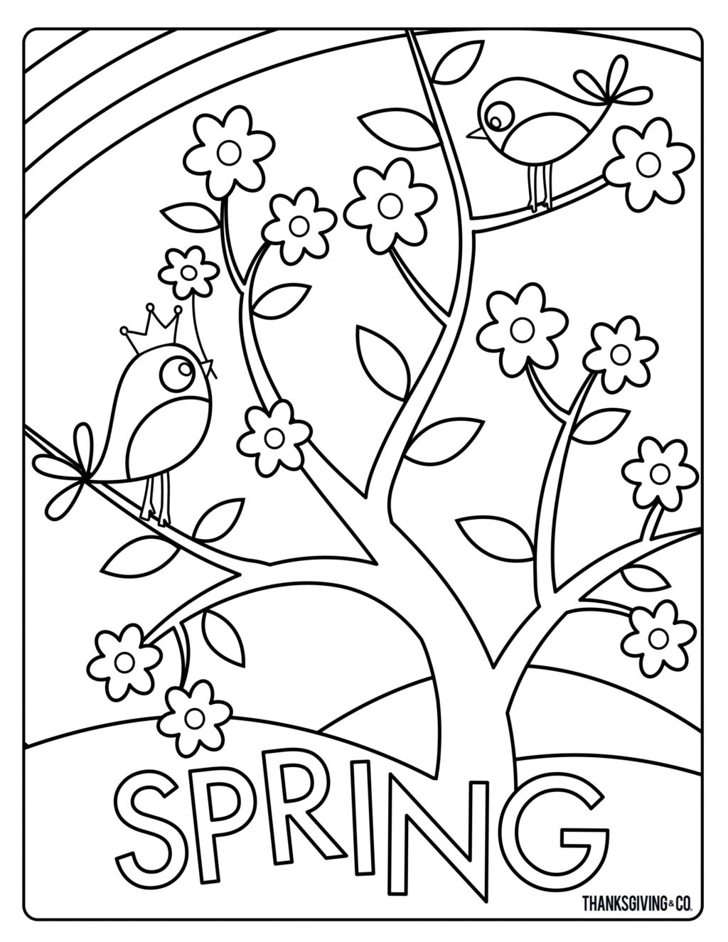 Spring Coloring Pages Coloring Book World Spring Coloring Pages Printable Free For Kids
