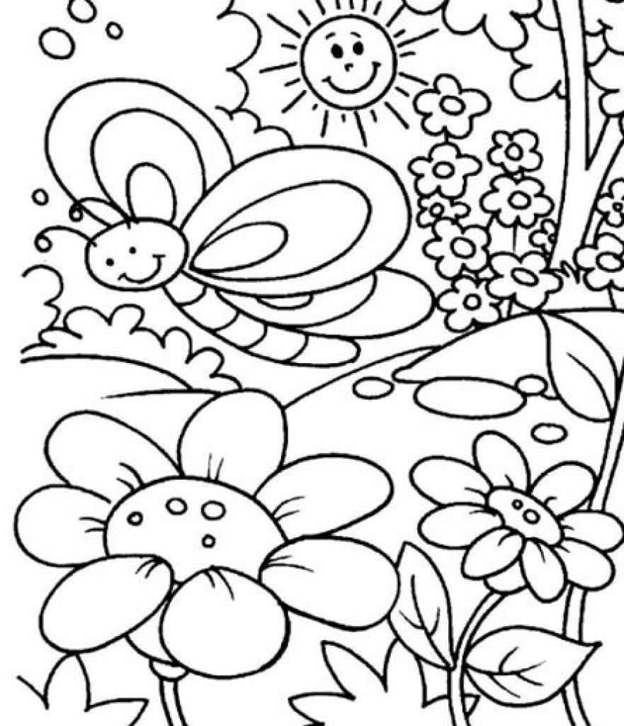 Spring Coloring Pages For Toddlers Coloring Books Coloring Books Awesome Springages Forreschoolers
