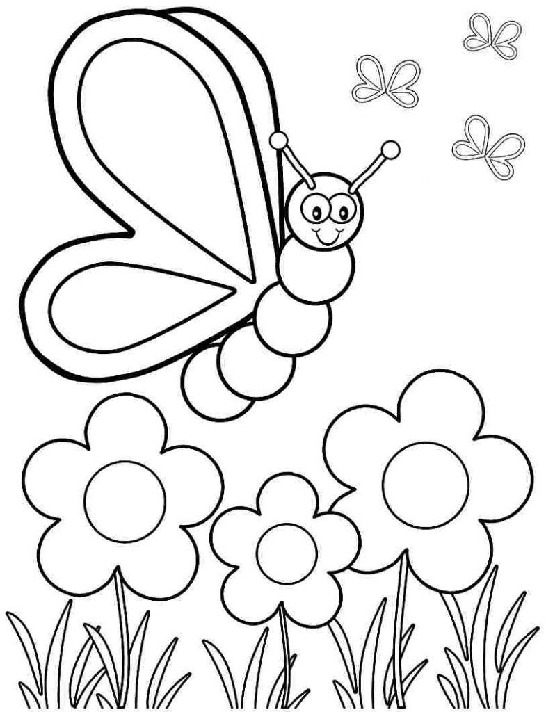 Spring Coloring Pages For Toddlers Coloring Pages Coloring Pages Spring Printable Within Best Free