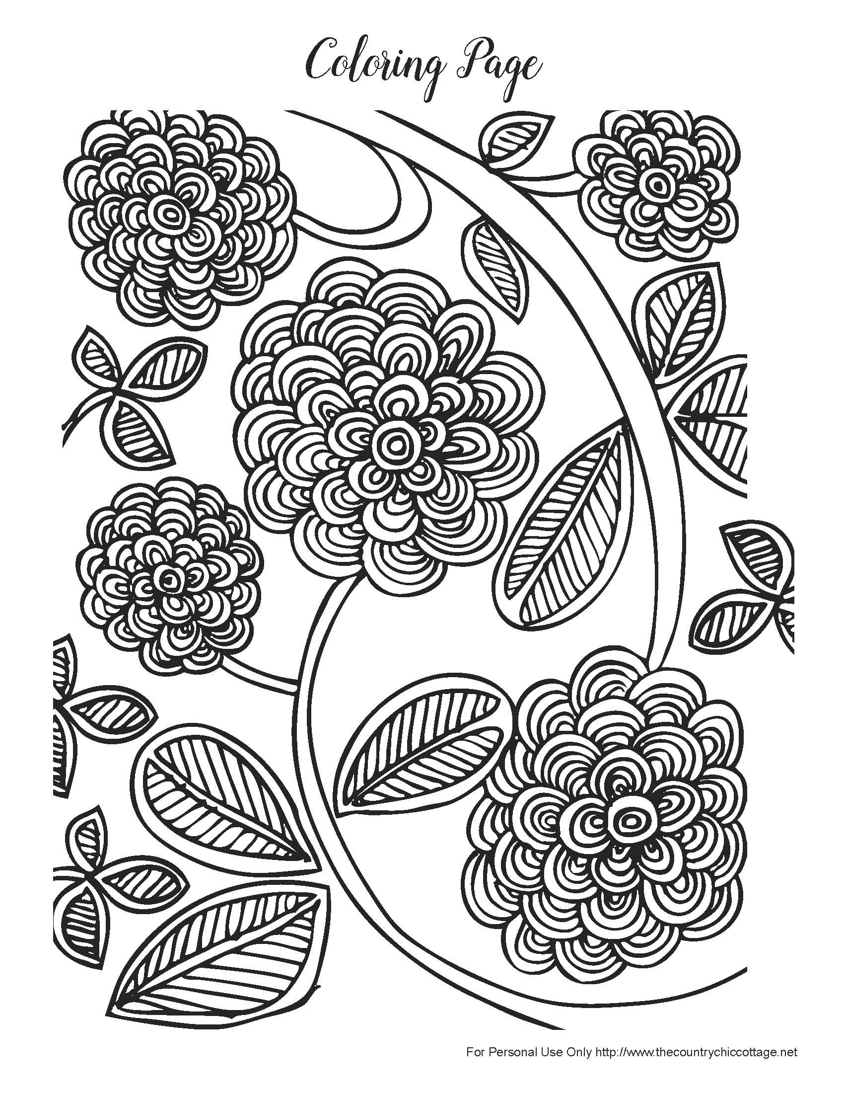 Spring Coloring Pages Free Spring Coloring Pages For Adults The Country Chic Cottage