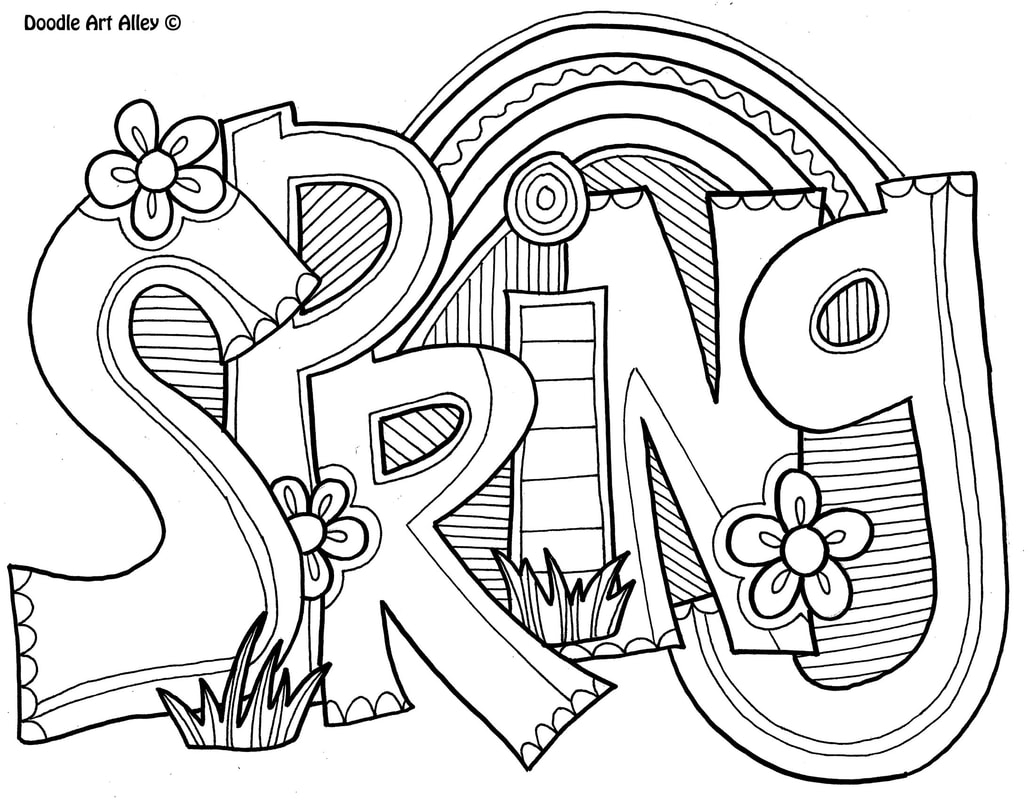 Spring Coloring Pages Spring Coloring Pages Doodle Art Alley