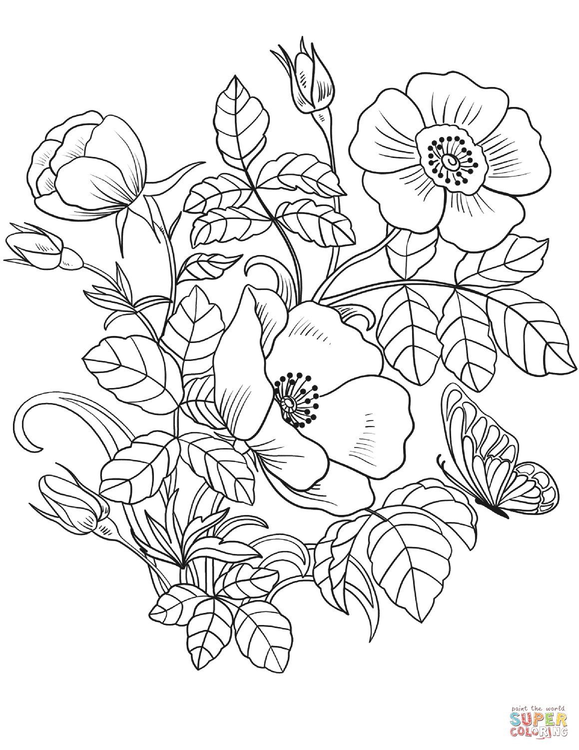 Spring Coloring Pages Spring Flowers Coloring Page Free Printable Coloring Pages