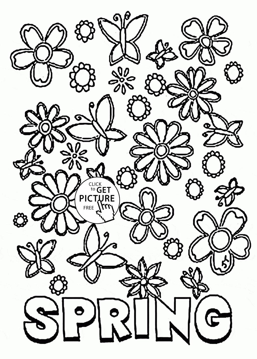 Spring Coloring Pages Springtime Coloring Pages Spring Cpaaffiliate For Adults Free