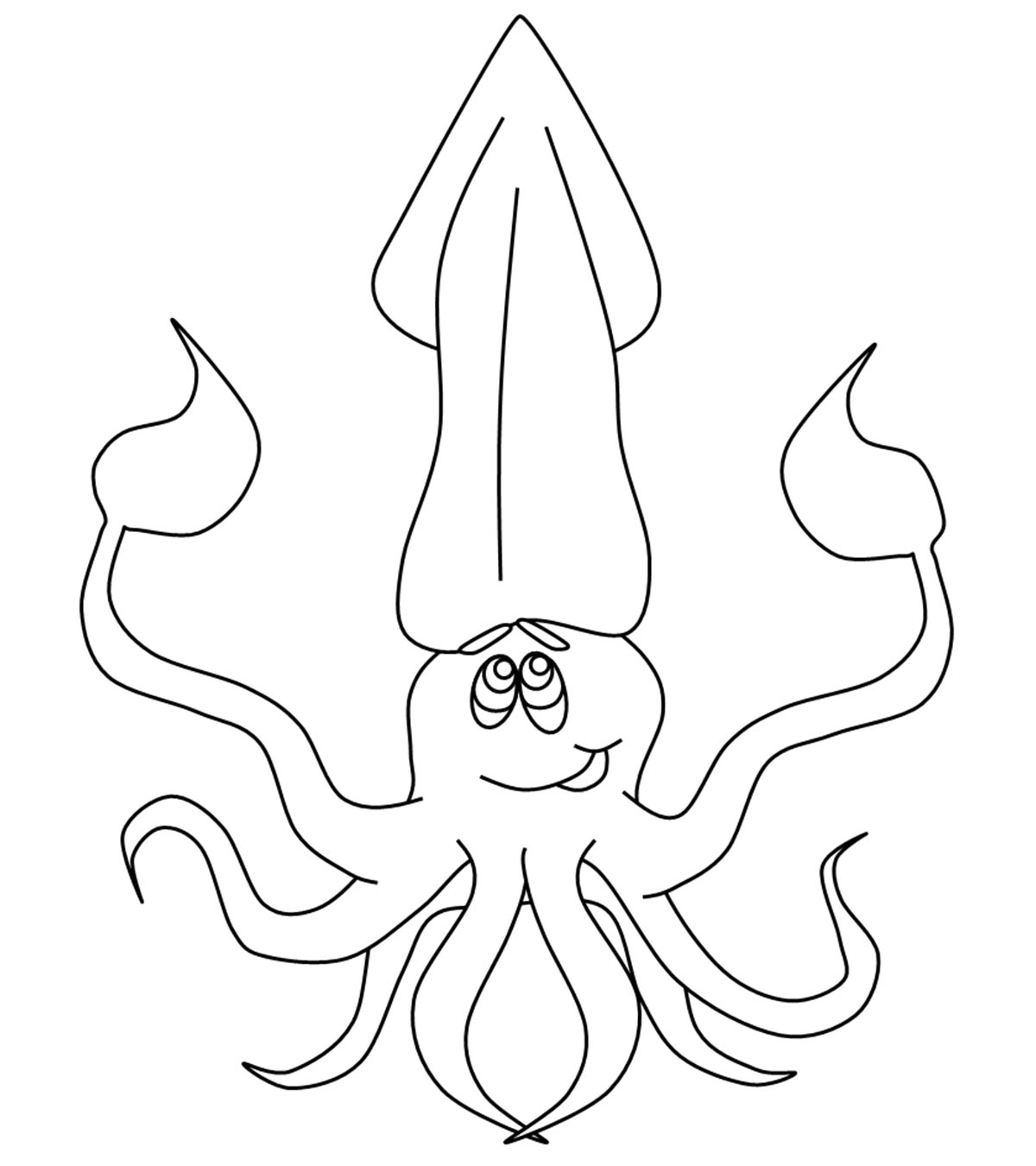 Squid Coloring Pages Printable Top 10 Free Printable Squid Coloring Pages Online