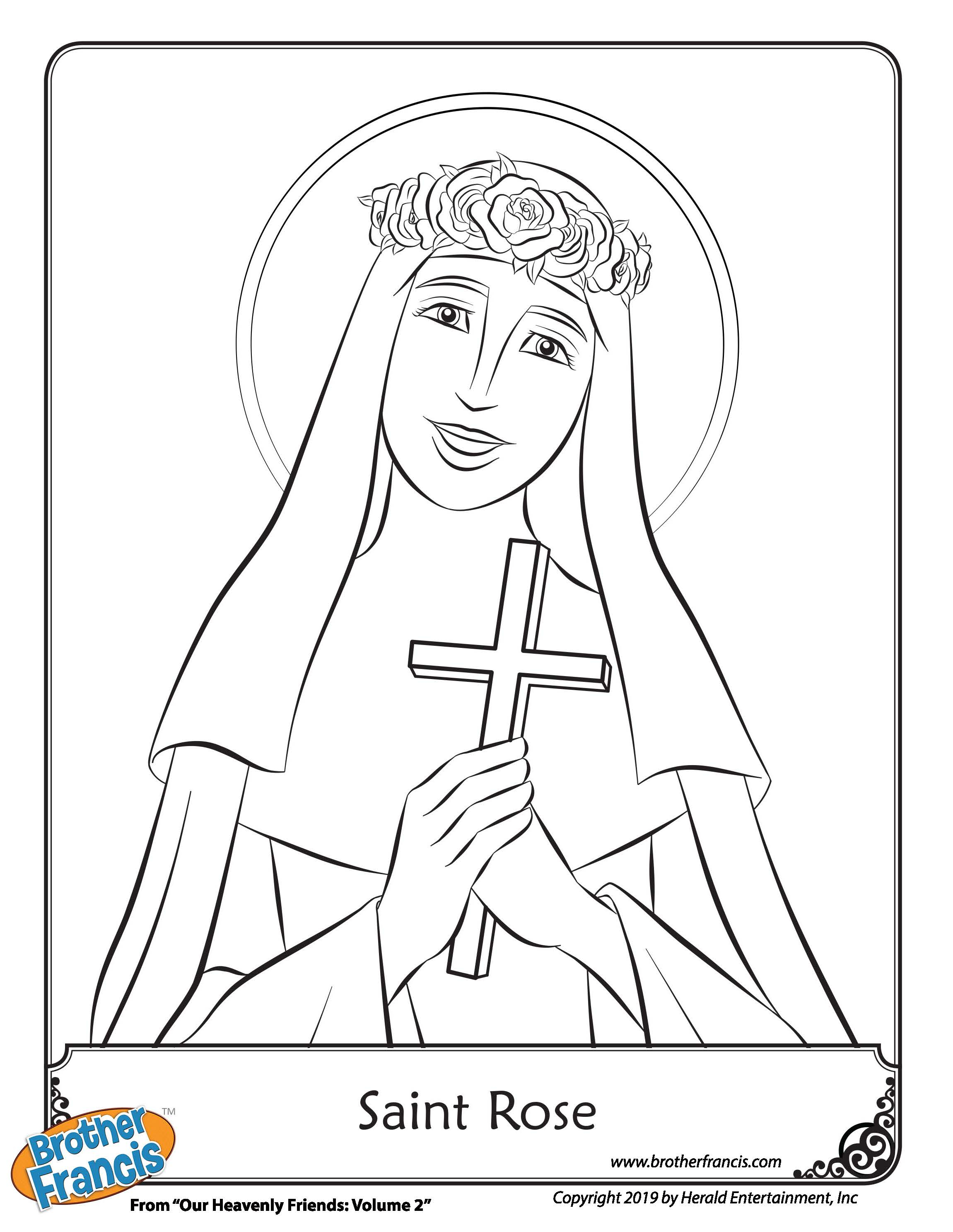 St Augustine Coloring Page August Downloads Brother Francis