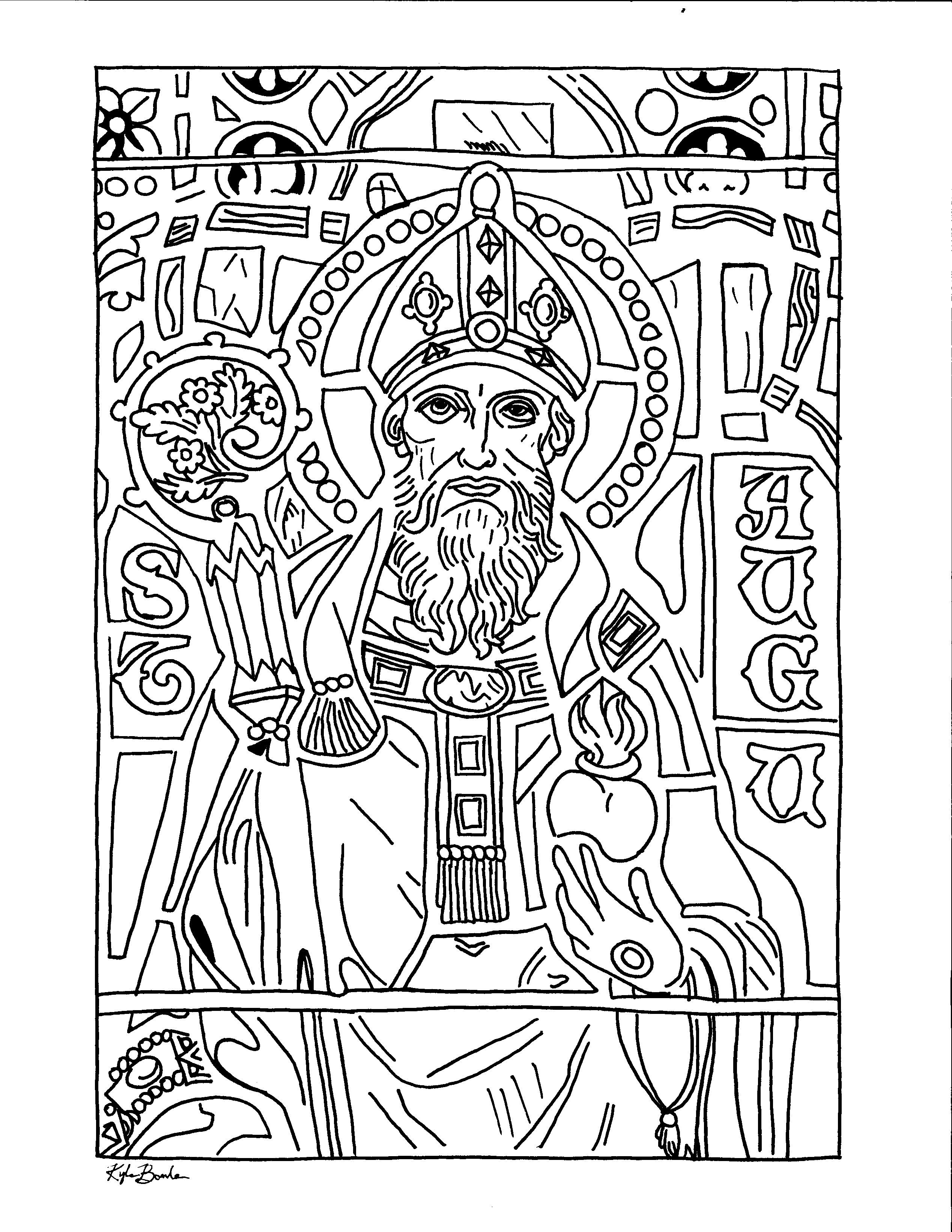 St Augustine Coloring Page Falvey Memorial Library Colour Your World Saint Augustine