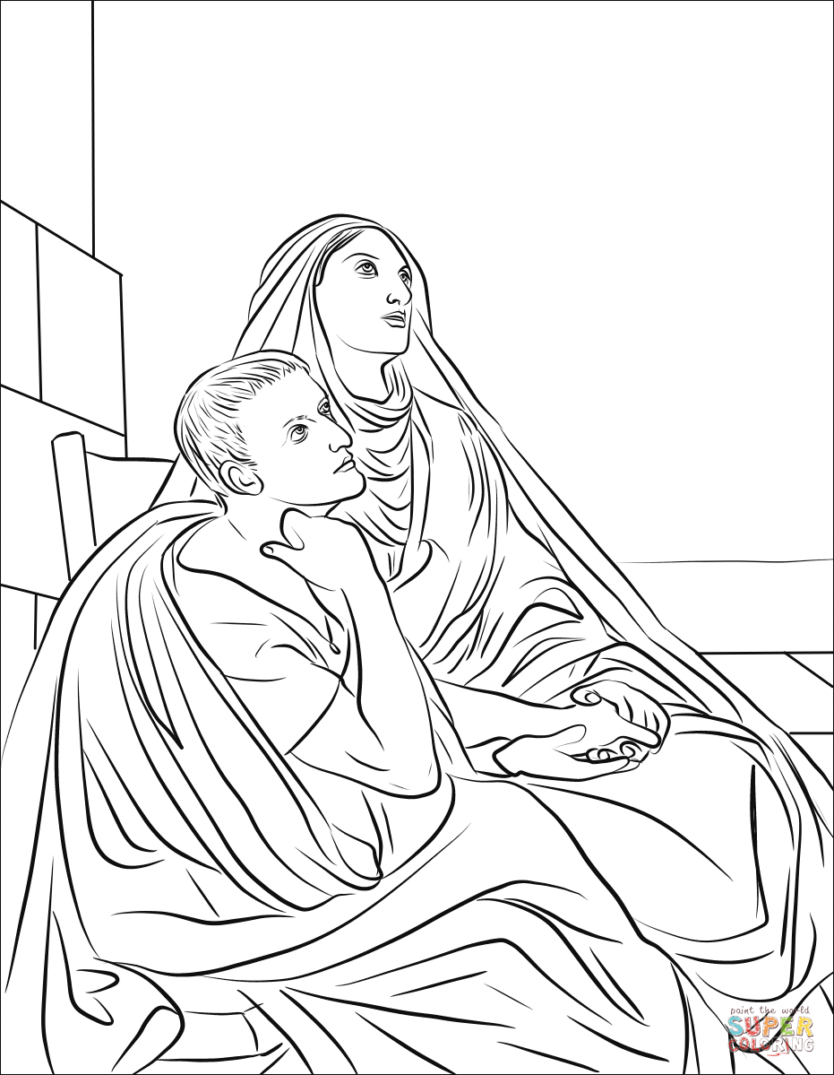 St Augustine Coloring Page Saint Augustine And Saint Monica Coloring Page Free Printable