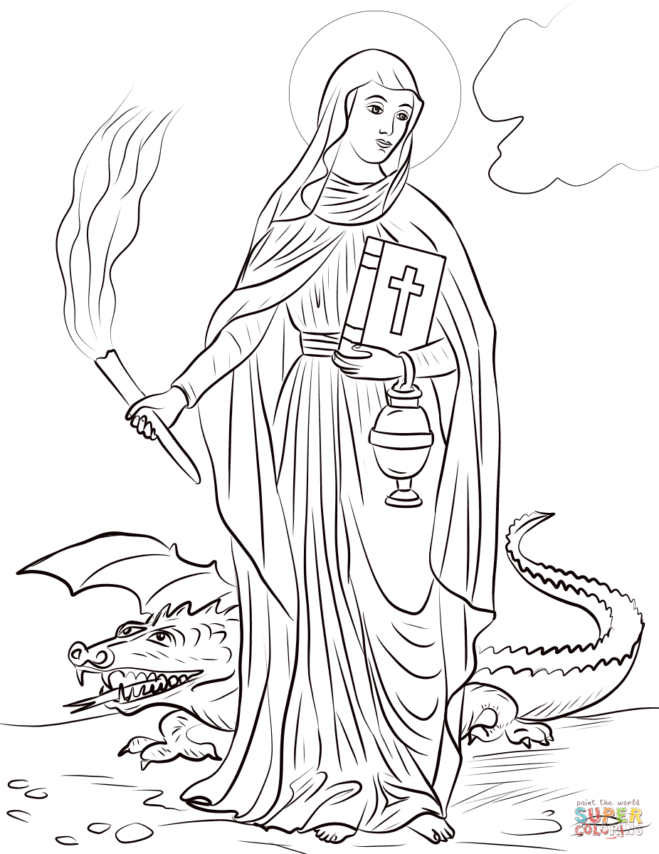 St Augustine Coloring Page Saint Martha Coloring Page Free Printable Coloring Pages