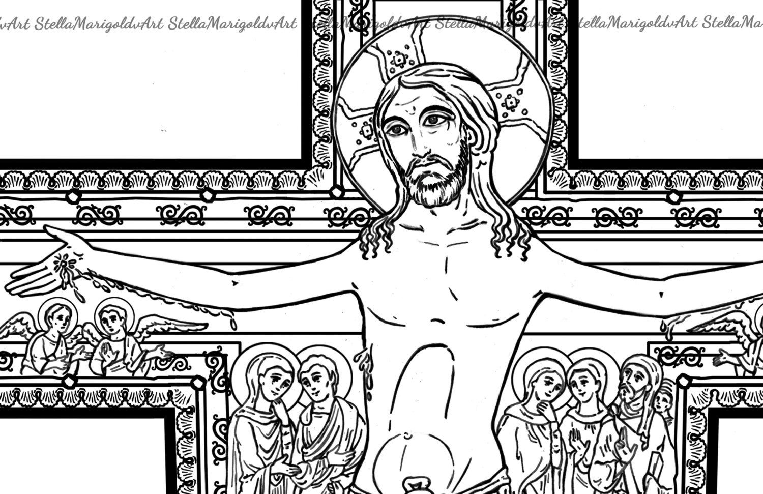 St Augustine Coloring Page The Cross Of San Damiano Coloring Page And Workbook