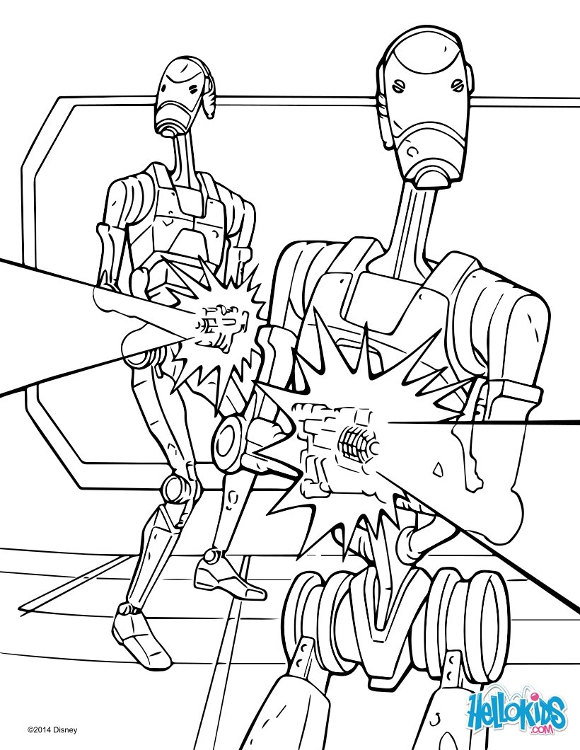 Star Wars Clone Coloring Pages Star Wars Battle Droids Coloring Pages Hellokids