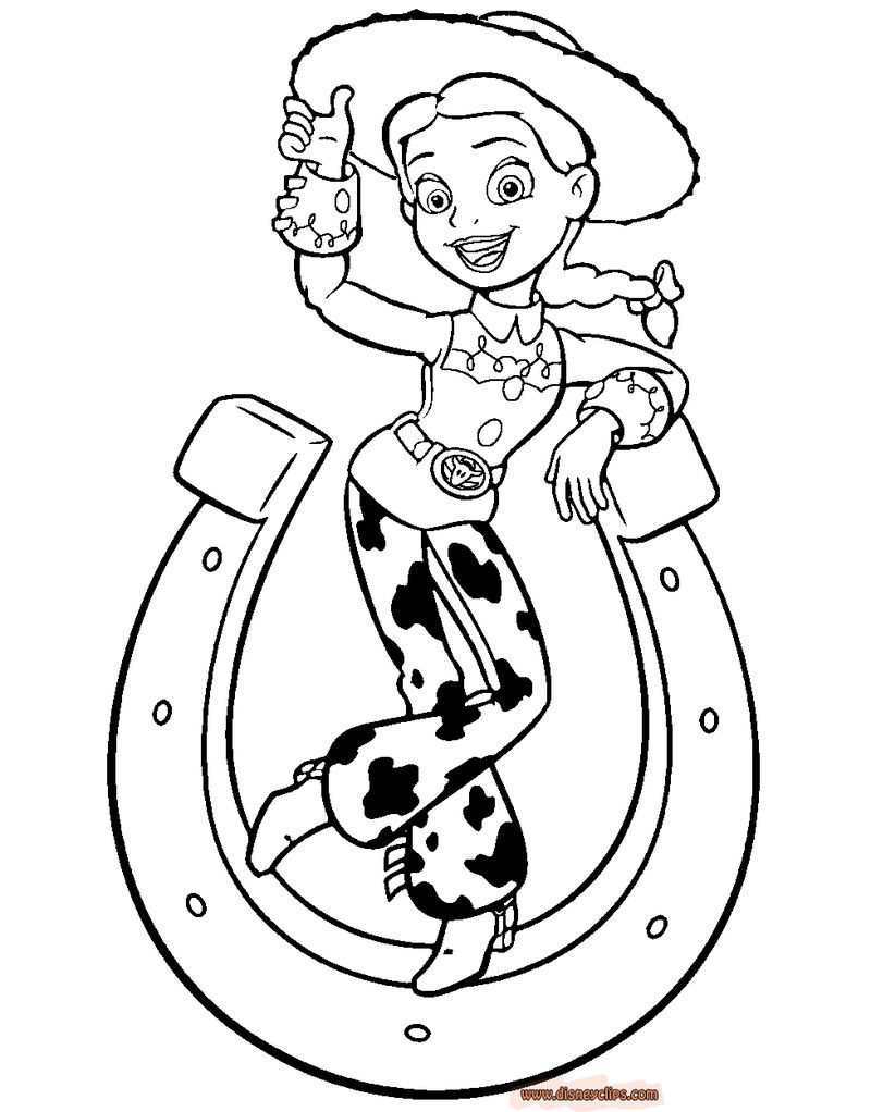 Story Coloring Pages Horseshoe Jessie Toy Story Coloring Pages Printable Coloring Pages