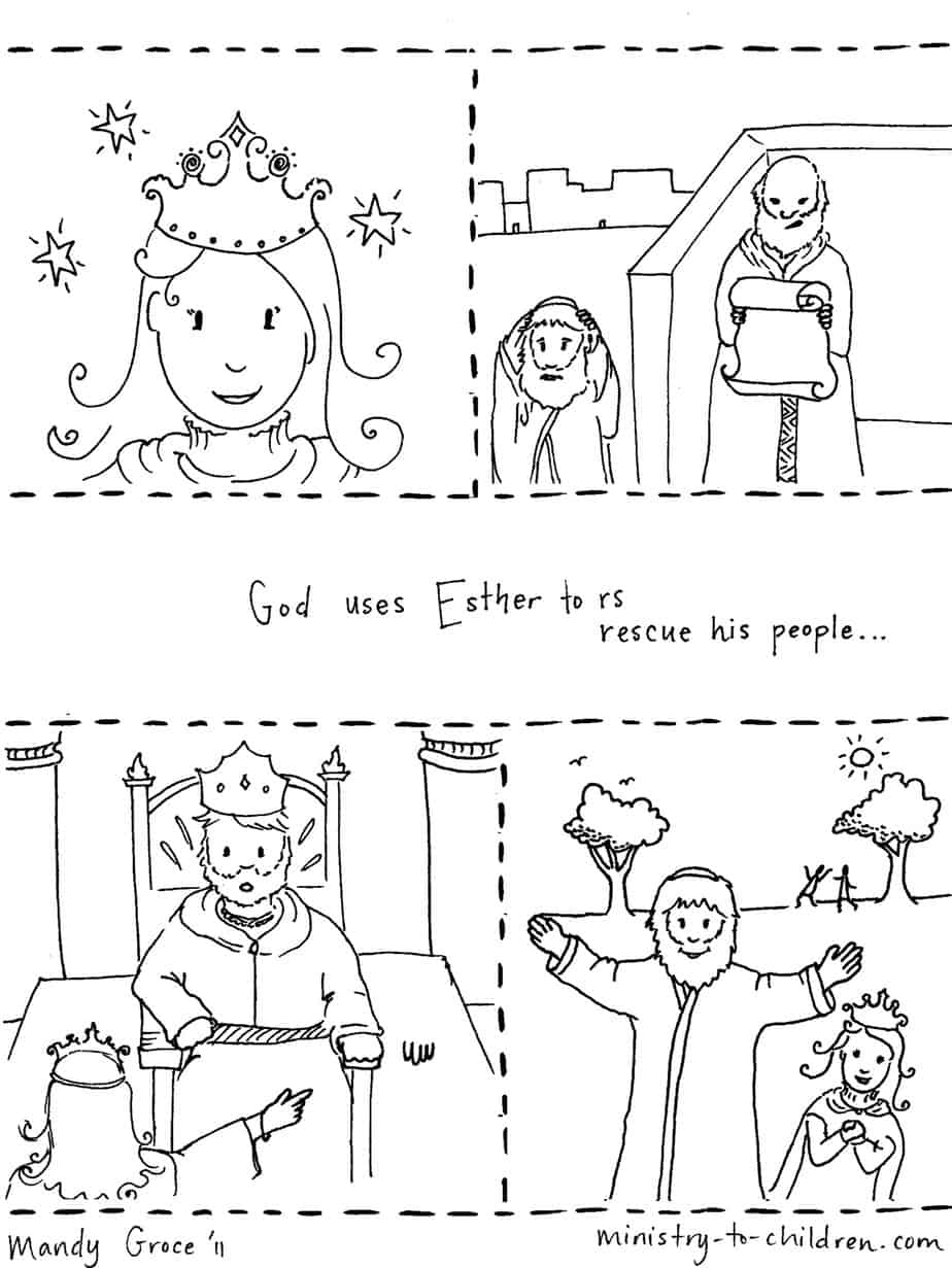 Story Coloring Pages Story Of Esther Coloring Page