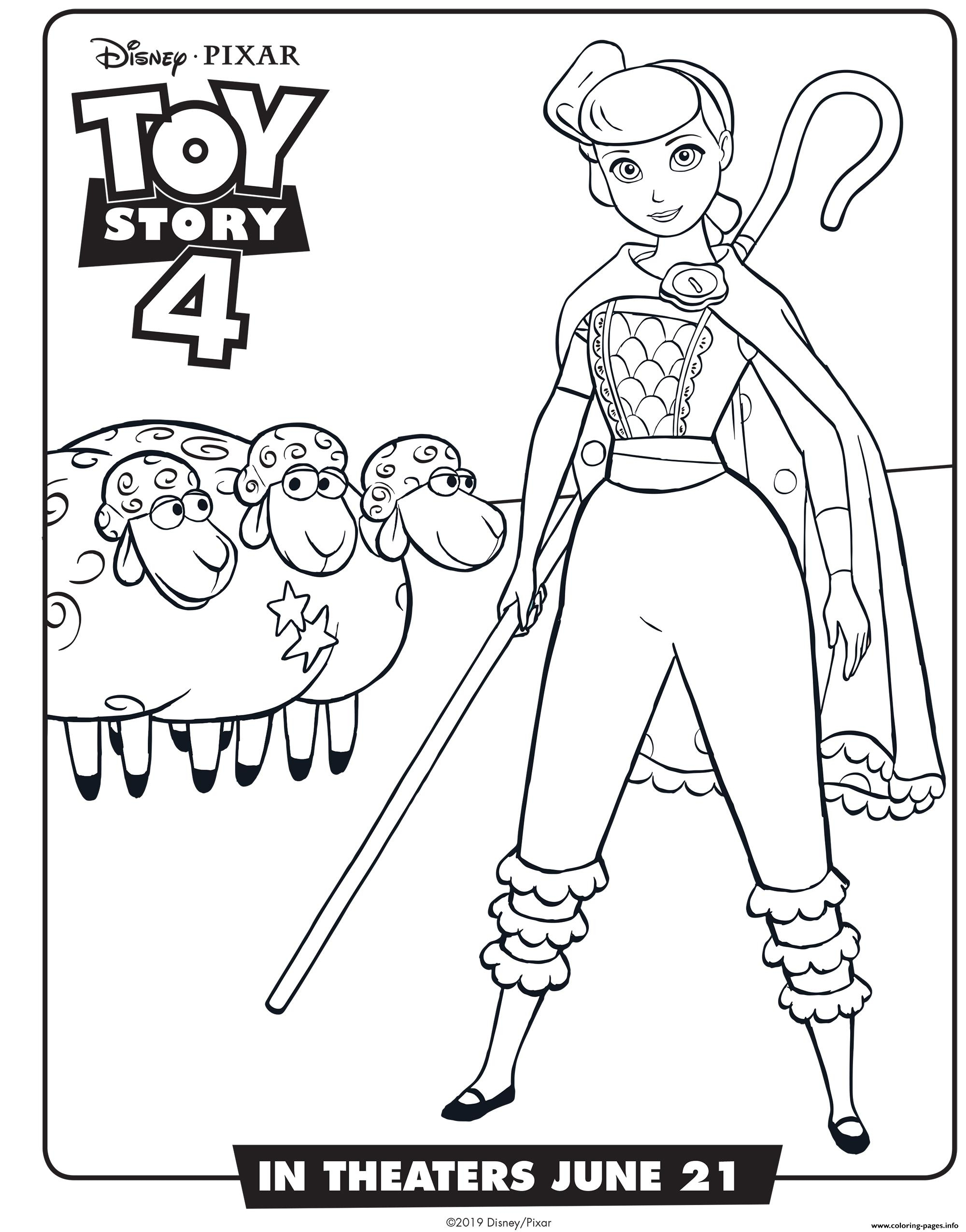 Story Coloring Pages Toy Story 4 Bo Peep Coloring Pages Printable