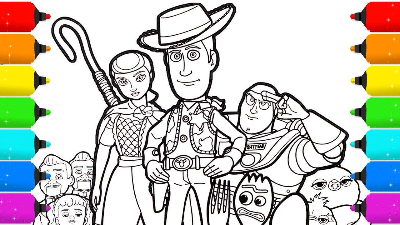 Story Coloring Pages Toy Story 4 Coloring Page Drawing And Coloring For Kids Youtube