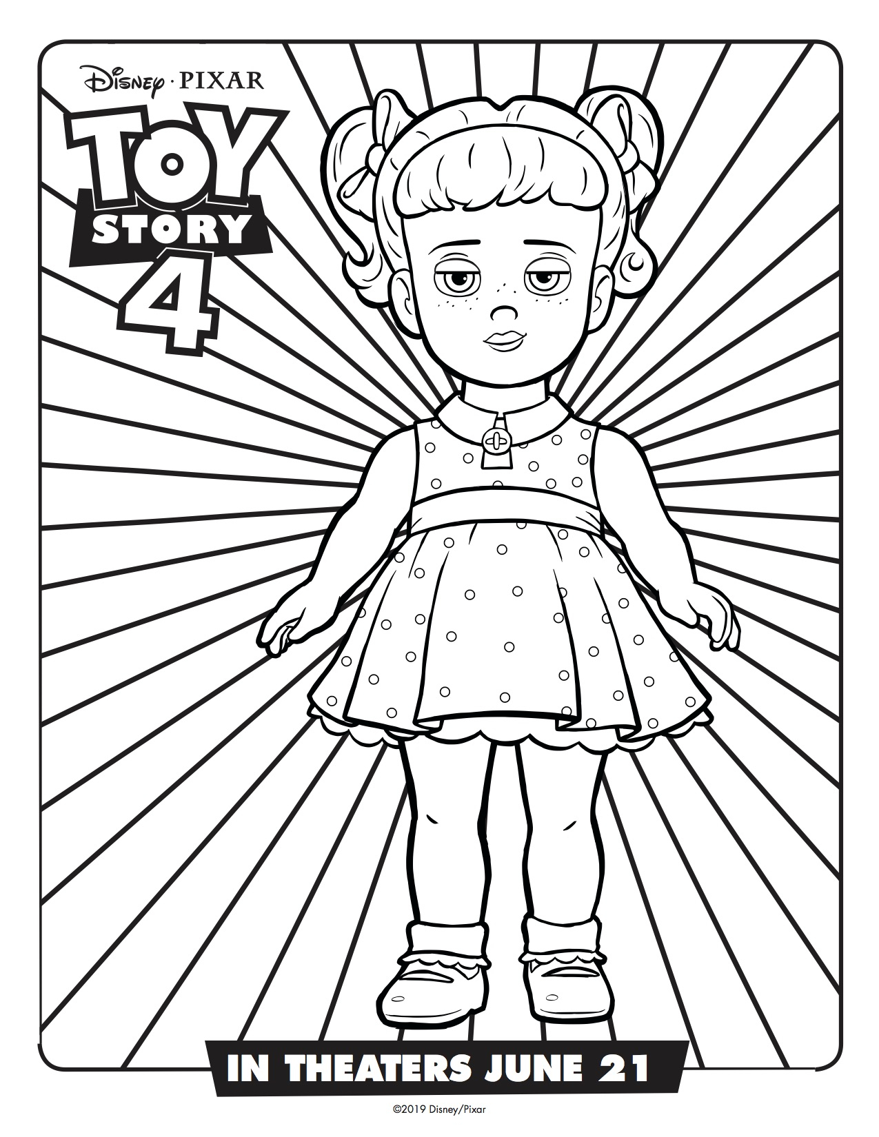 Story Coloring Pages Toy Story 4 Gab Gab Printable Coloring Page Simply Sweet Days
