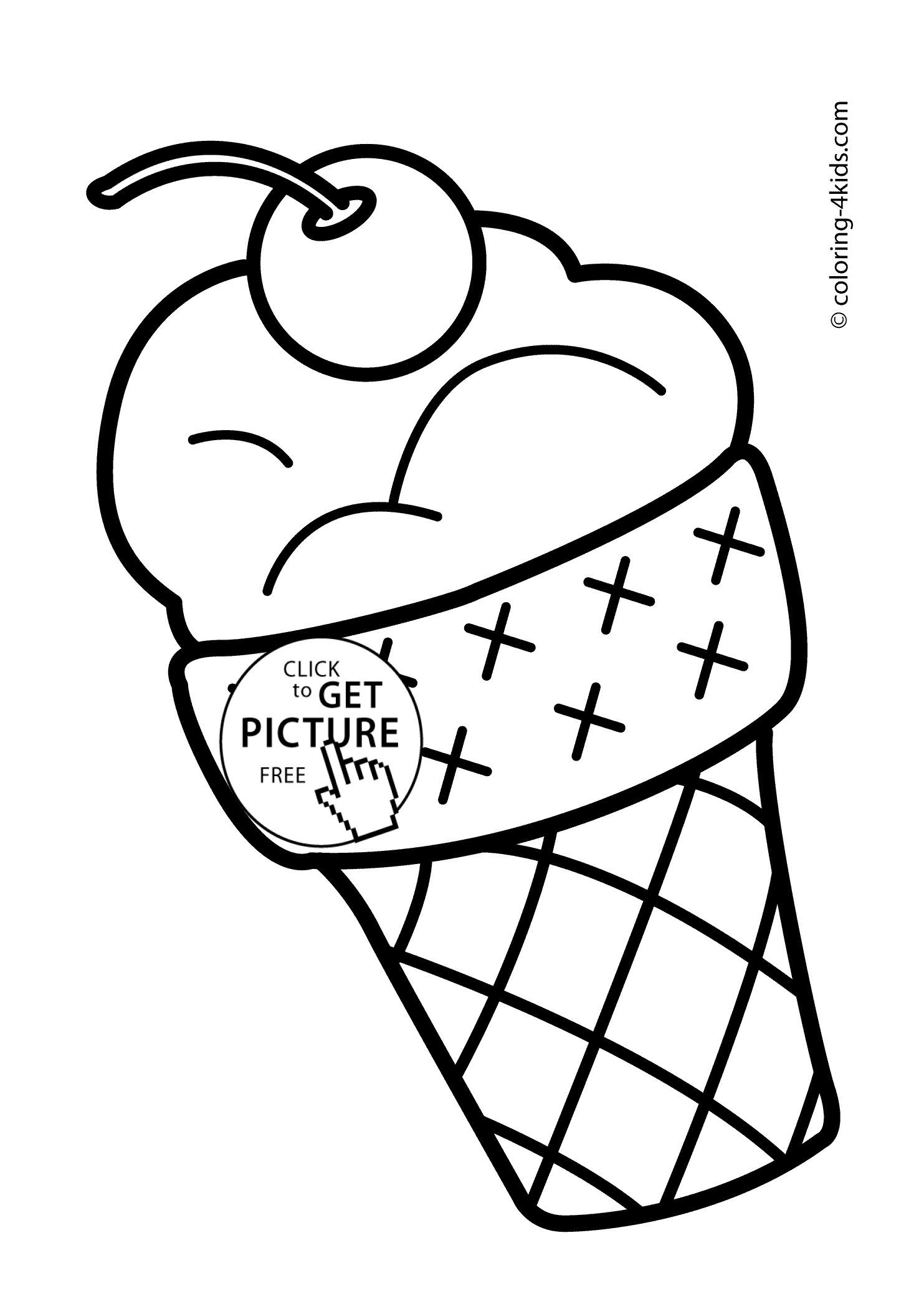 Summer Coloring Pages Free Summer Coloring Pages With Ice Cream For Kids Seasons Coloring