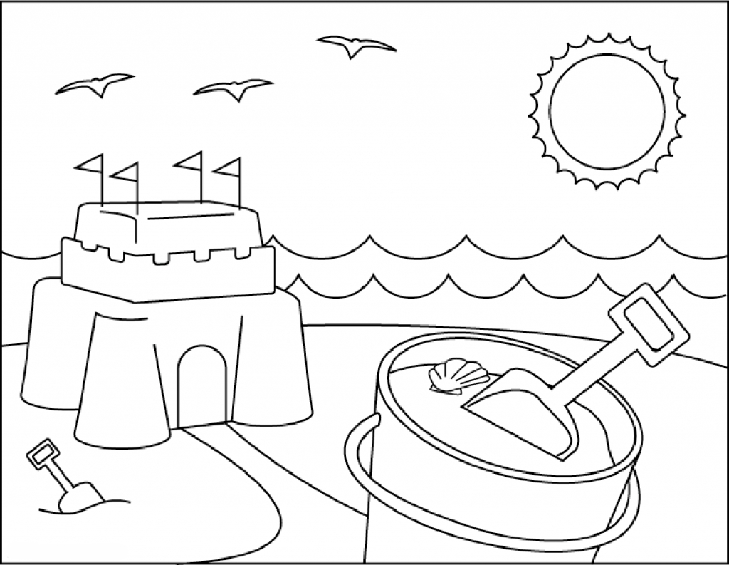 Summer Safety Coloring Pages Beach Coloring Pages Beach Scenes Activities