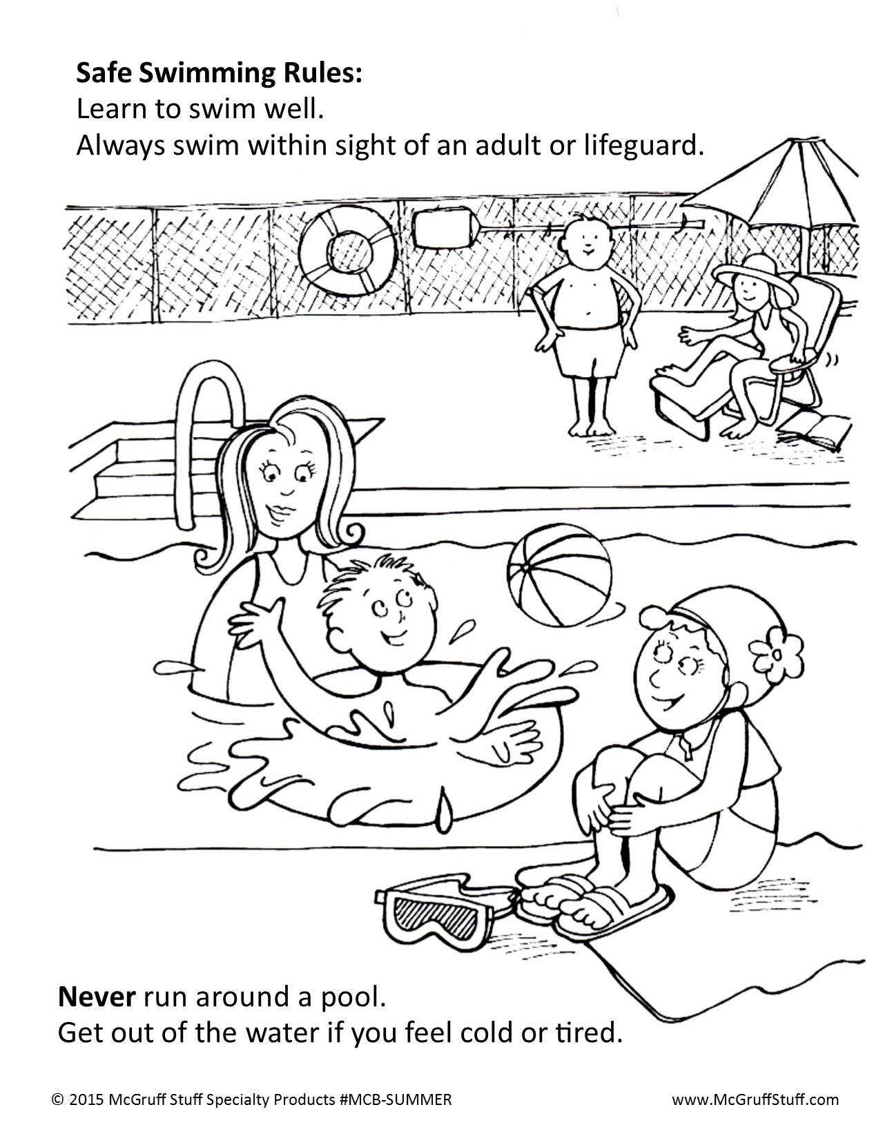 Summer Safety Coloring Pages Summer Safety Coloring Book A K B
