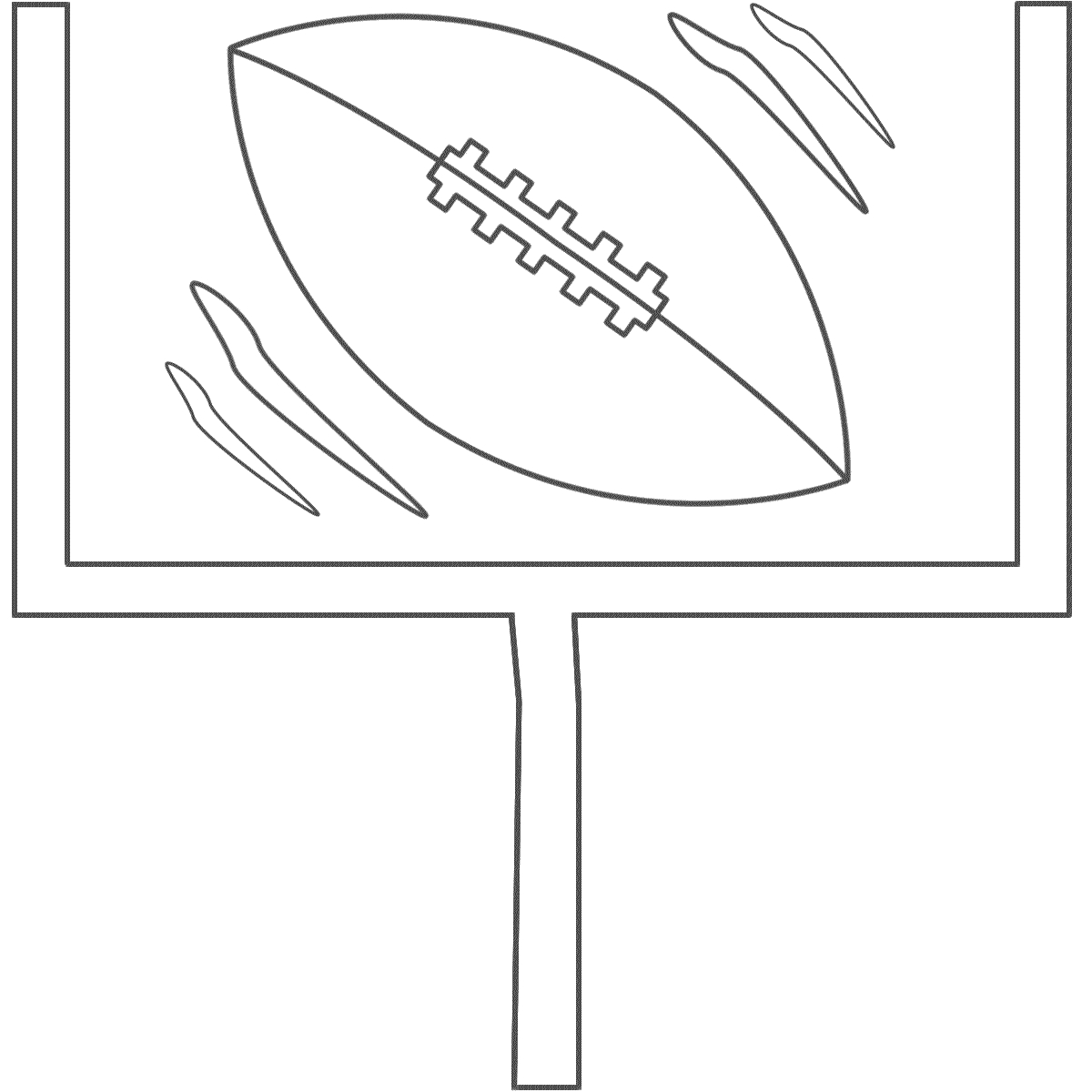 Super Bowl Coloring Pages Free Football With A Goal Post Coloring Page Super Bowl Coloring Home