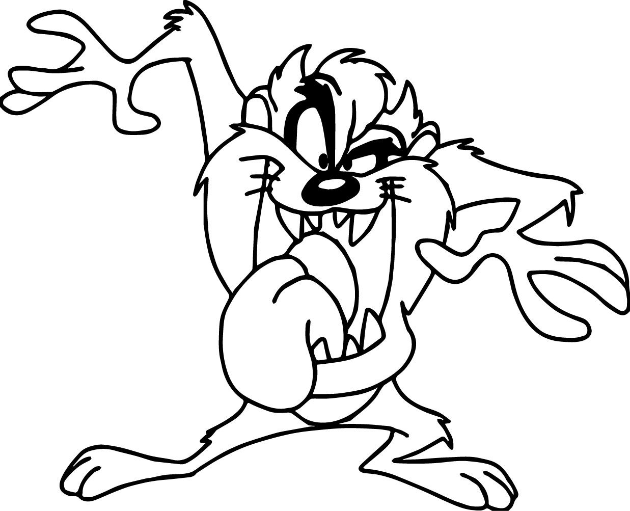 Taz Cartoon Coloring Pages Taz Drawing Free Download Best Taz Drawing On Clipartmag
