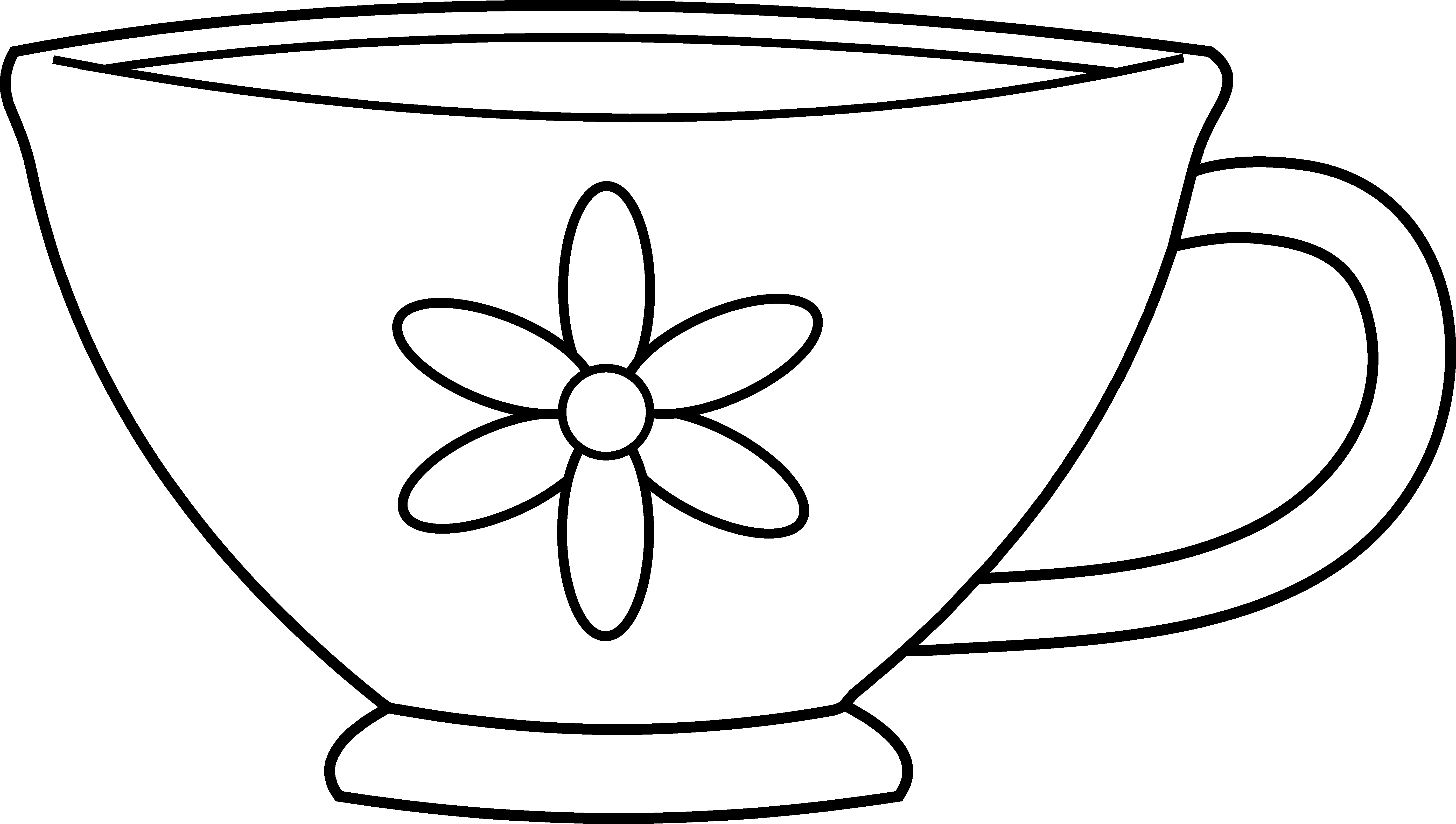 Teacup Coloring Pages To Print Cute Teacup Coloring Page Free Clip Art